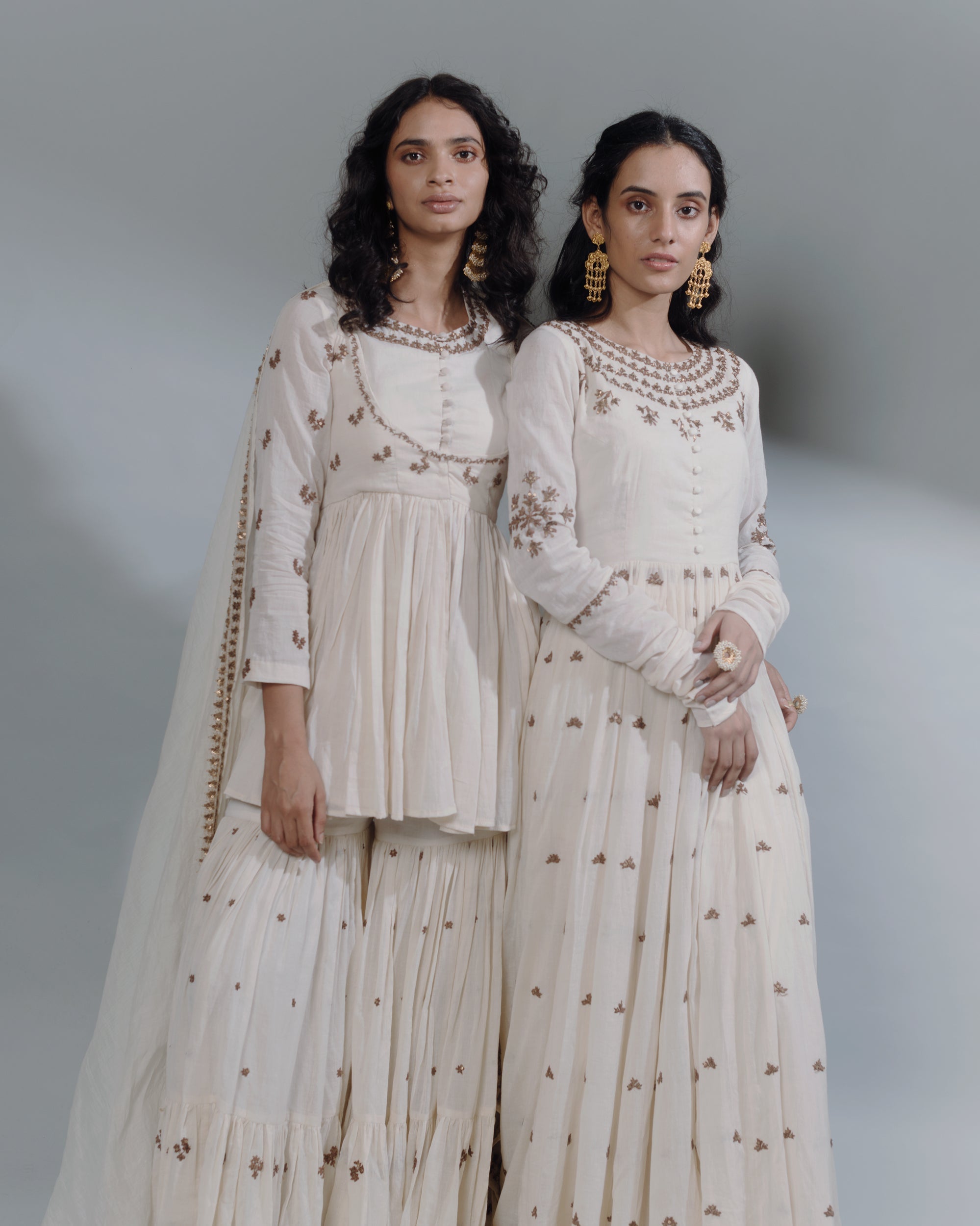 White Dori Embellished Anarkali