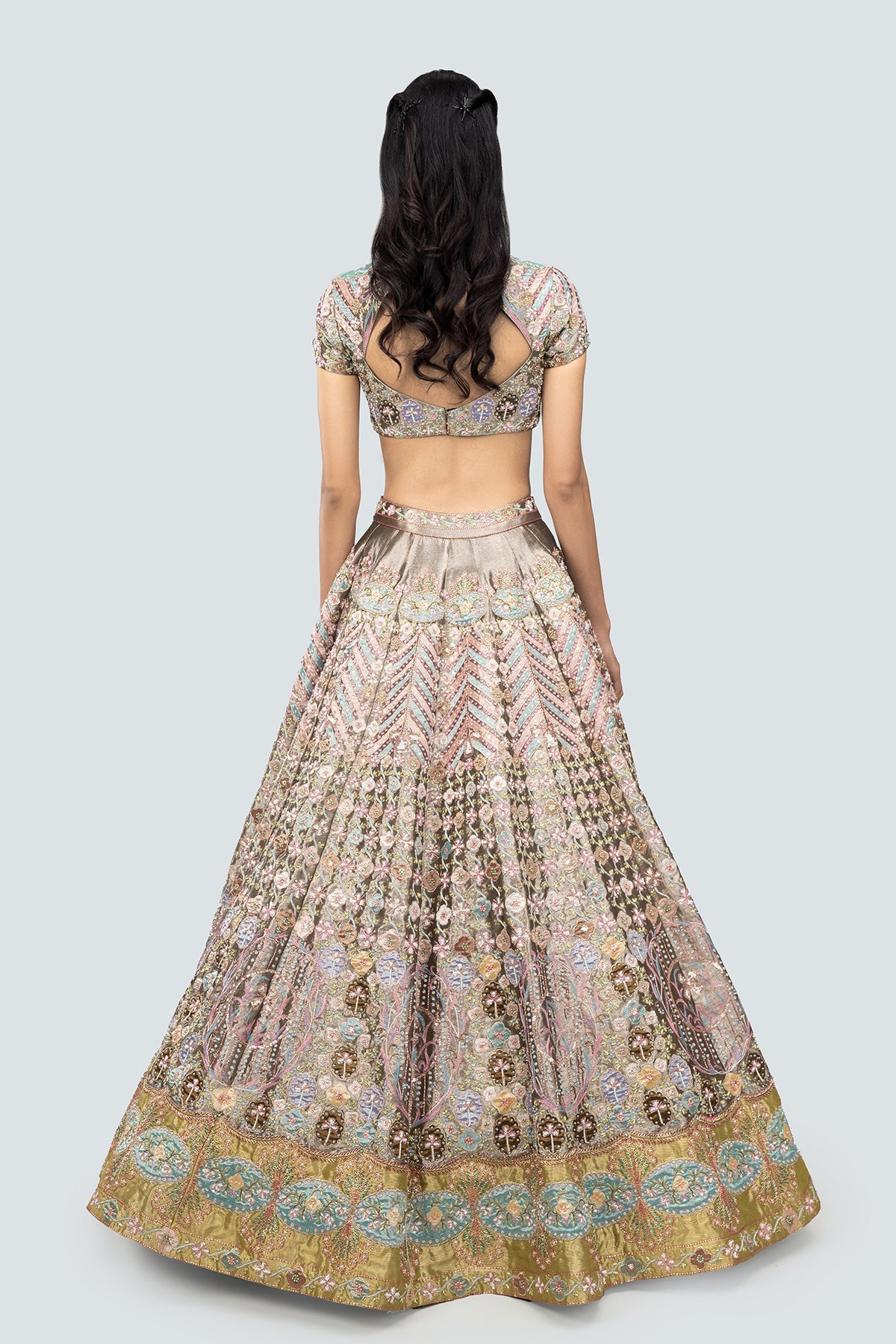 Layla - Ebony Tissue Lehenga Set