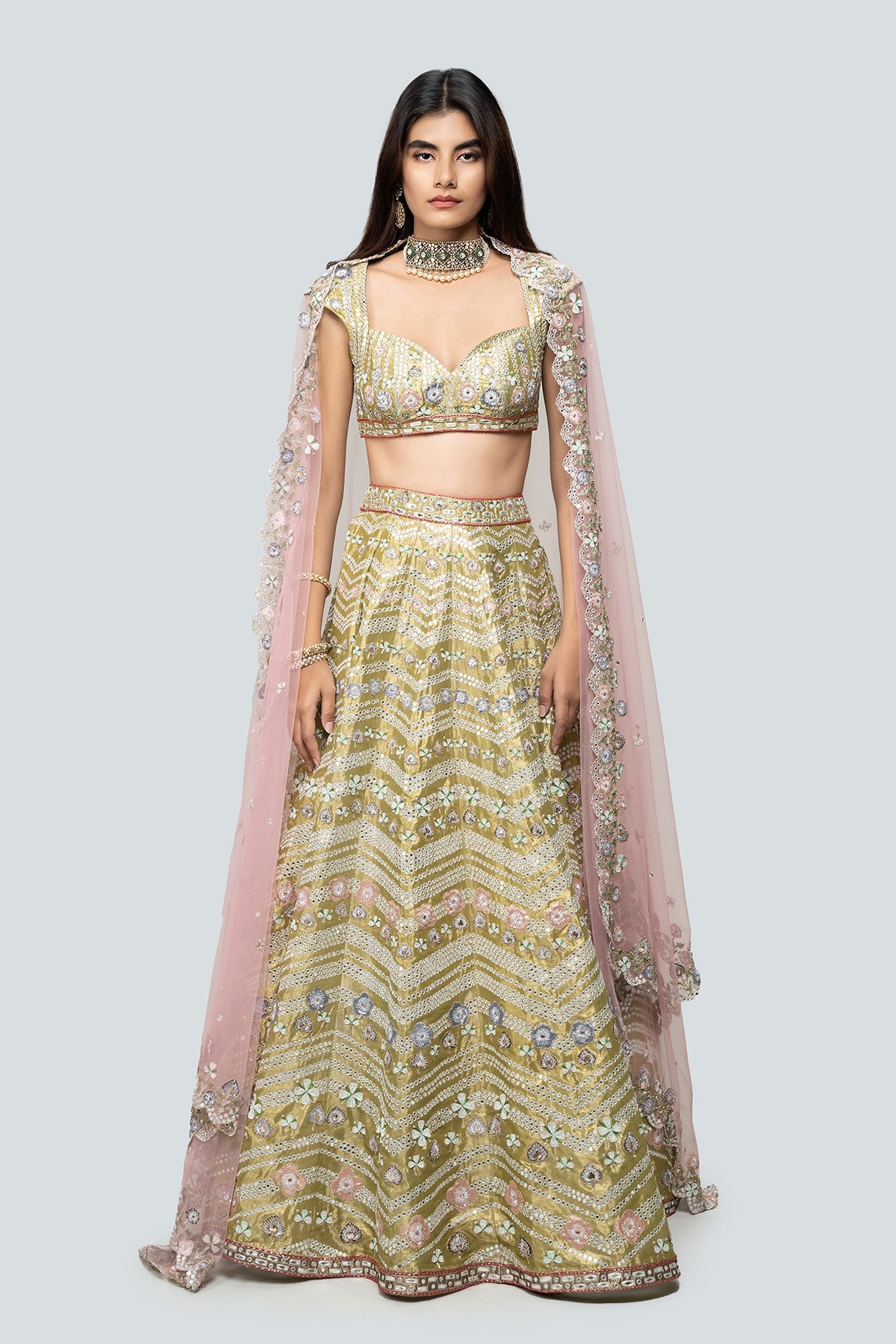 Zulaikha - Green Lehenga Set