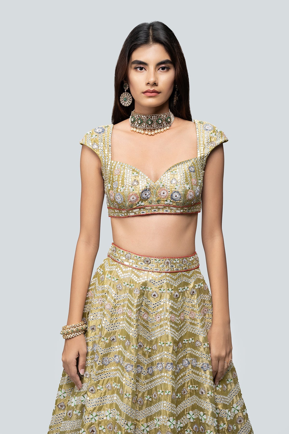 Zulaikha - Green Lehenga Set