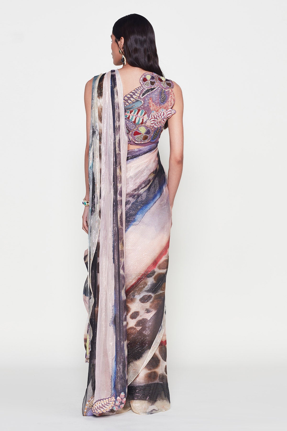 Phila - Misty Purple  Lurex Saree Set