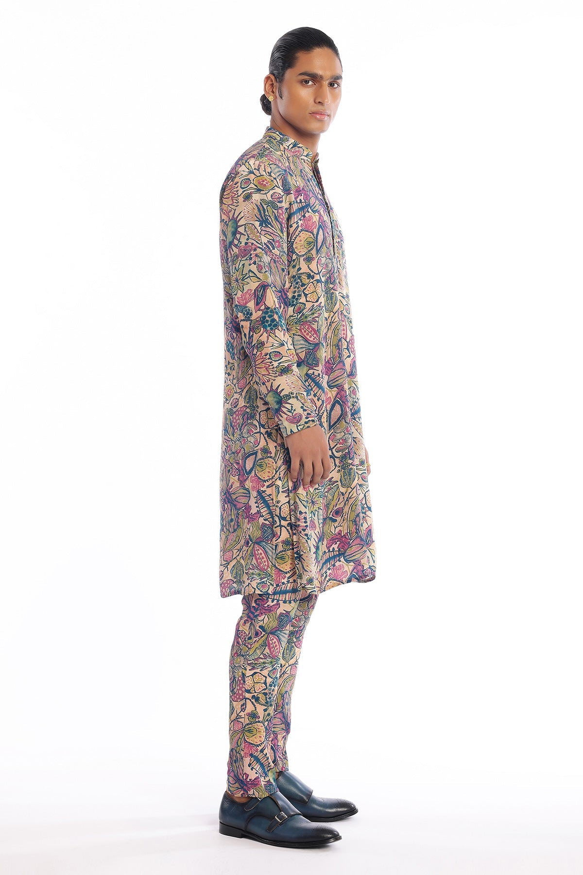 Meadows - Multicolour Mulberry Crepe Kurta Set