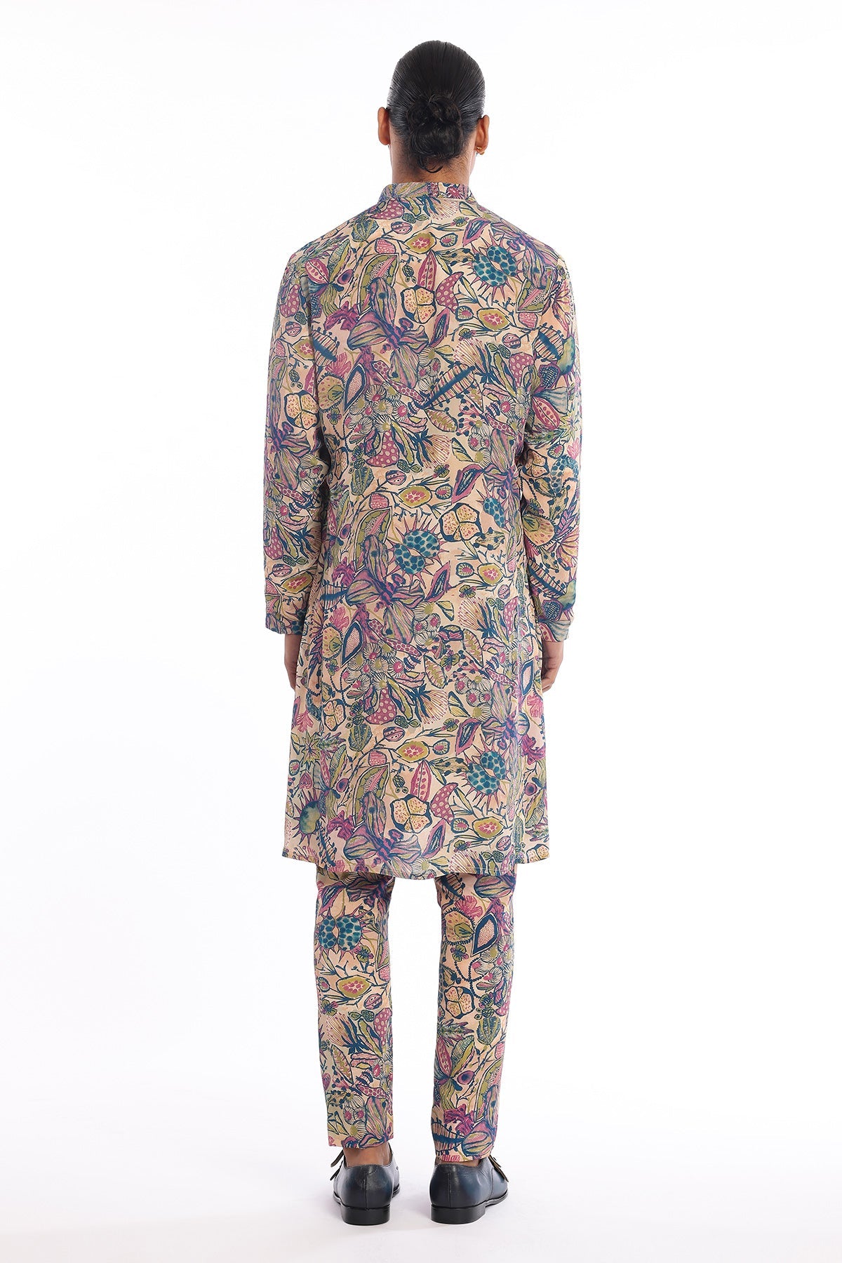 Meadows - Multicolour Mulberry Crepe Kurta Set
