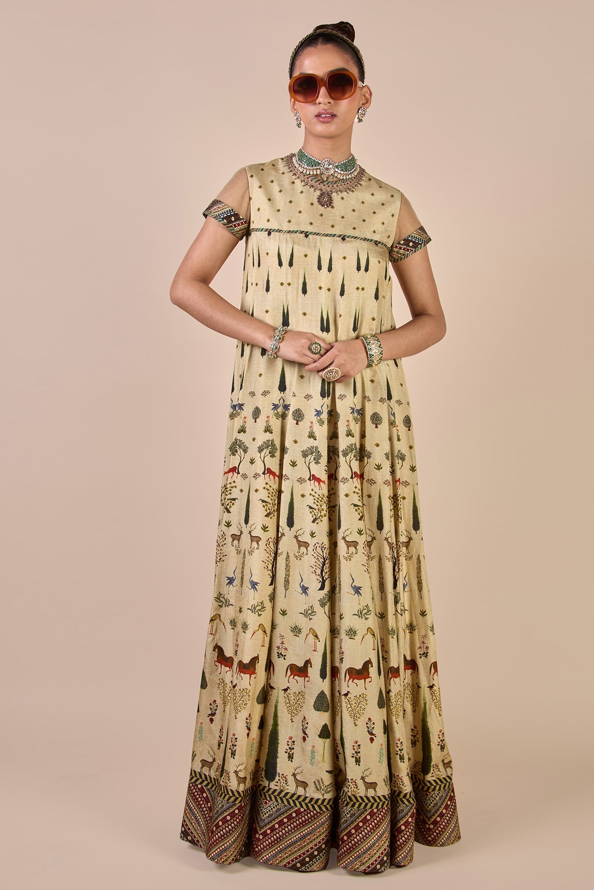 CRÈME IVORY ANARKALI - Ready To Ship