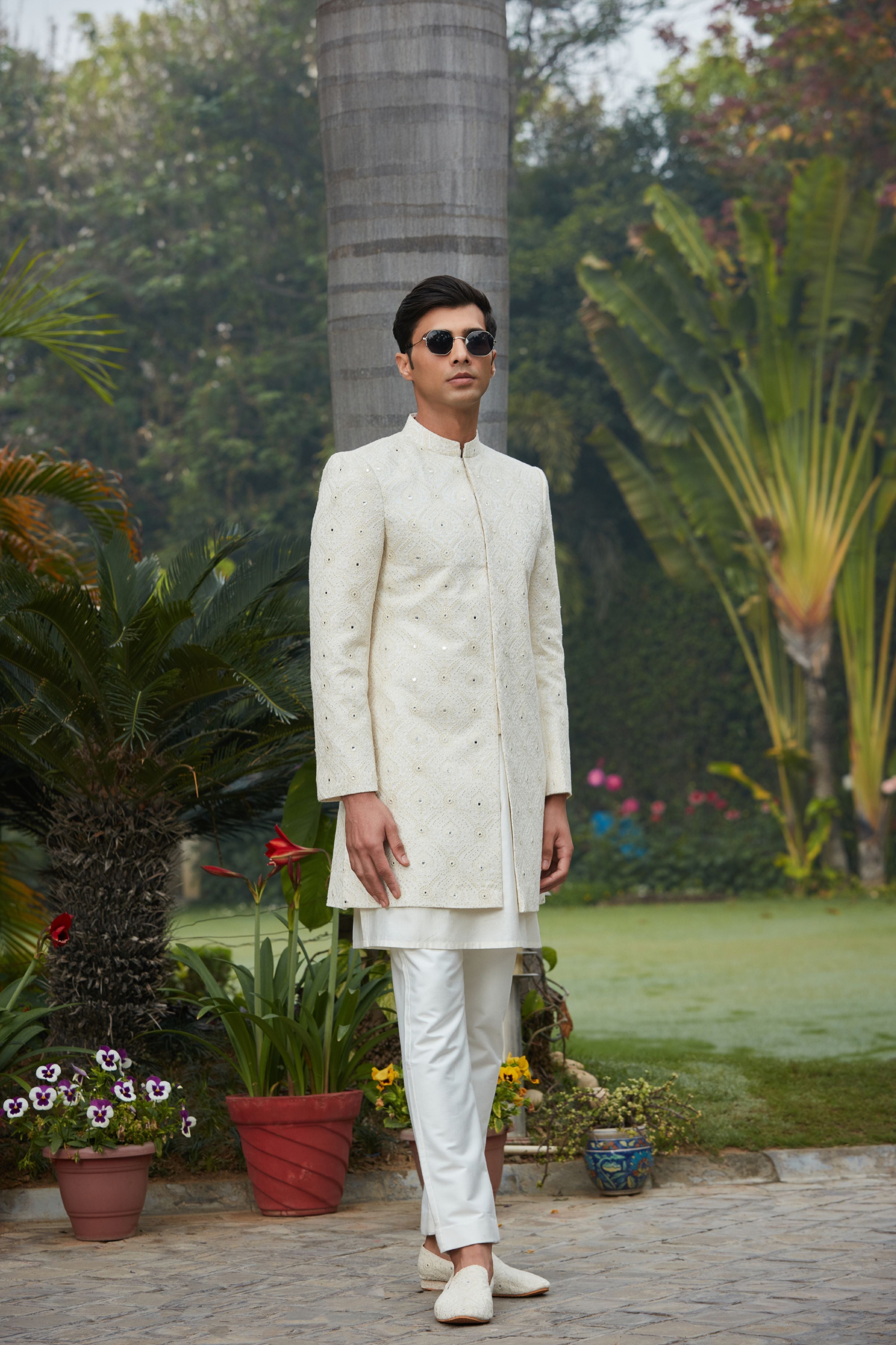 Ahim Achkan Jacket With Kurta Set