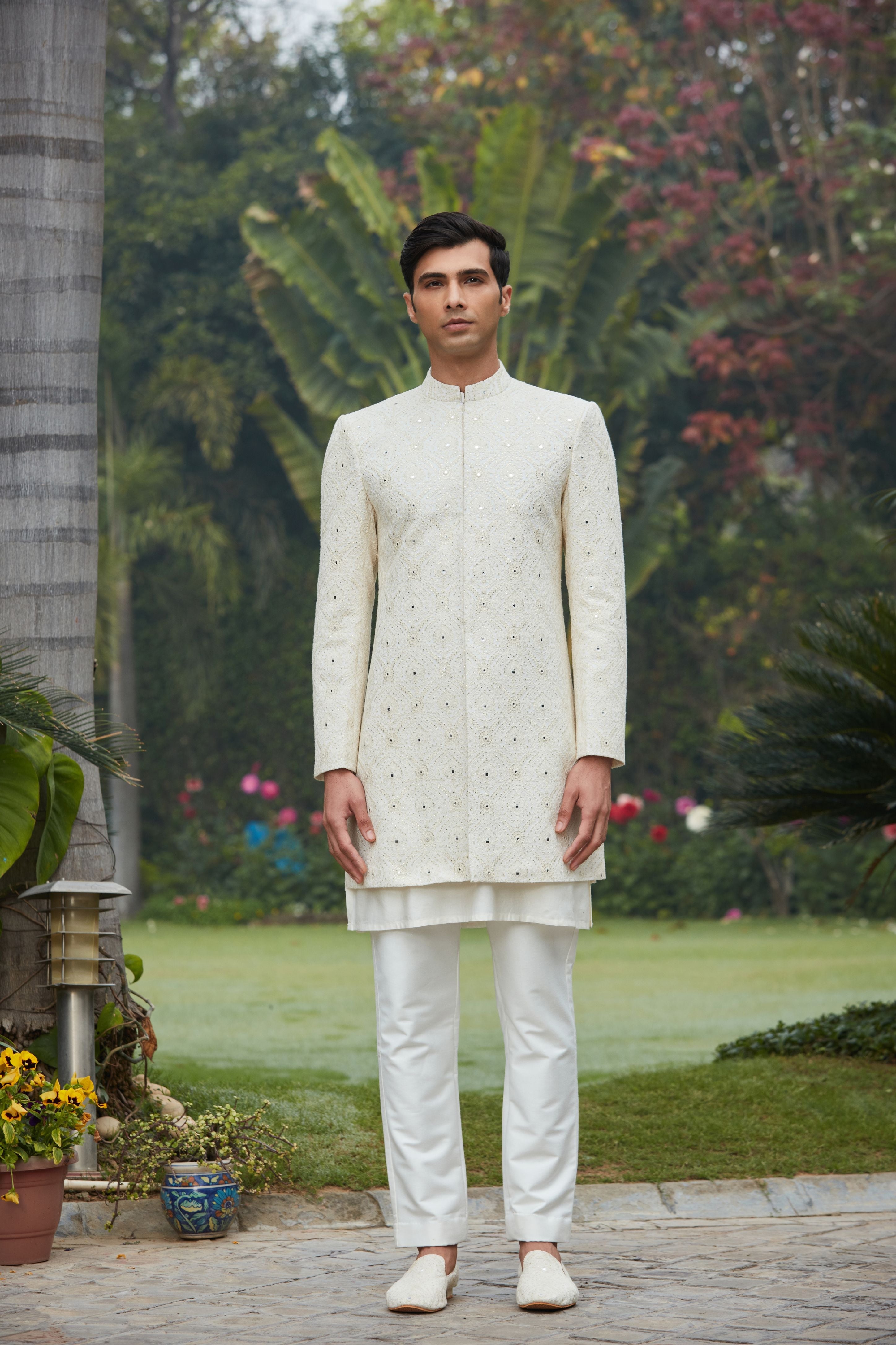 Ahim Achkan Jacket With Kurta Set