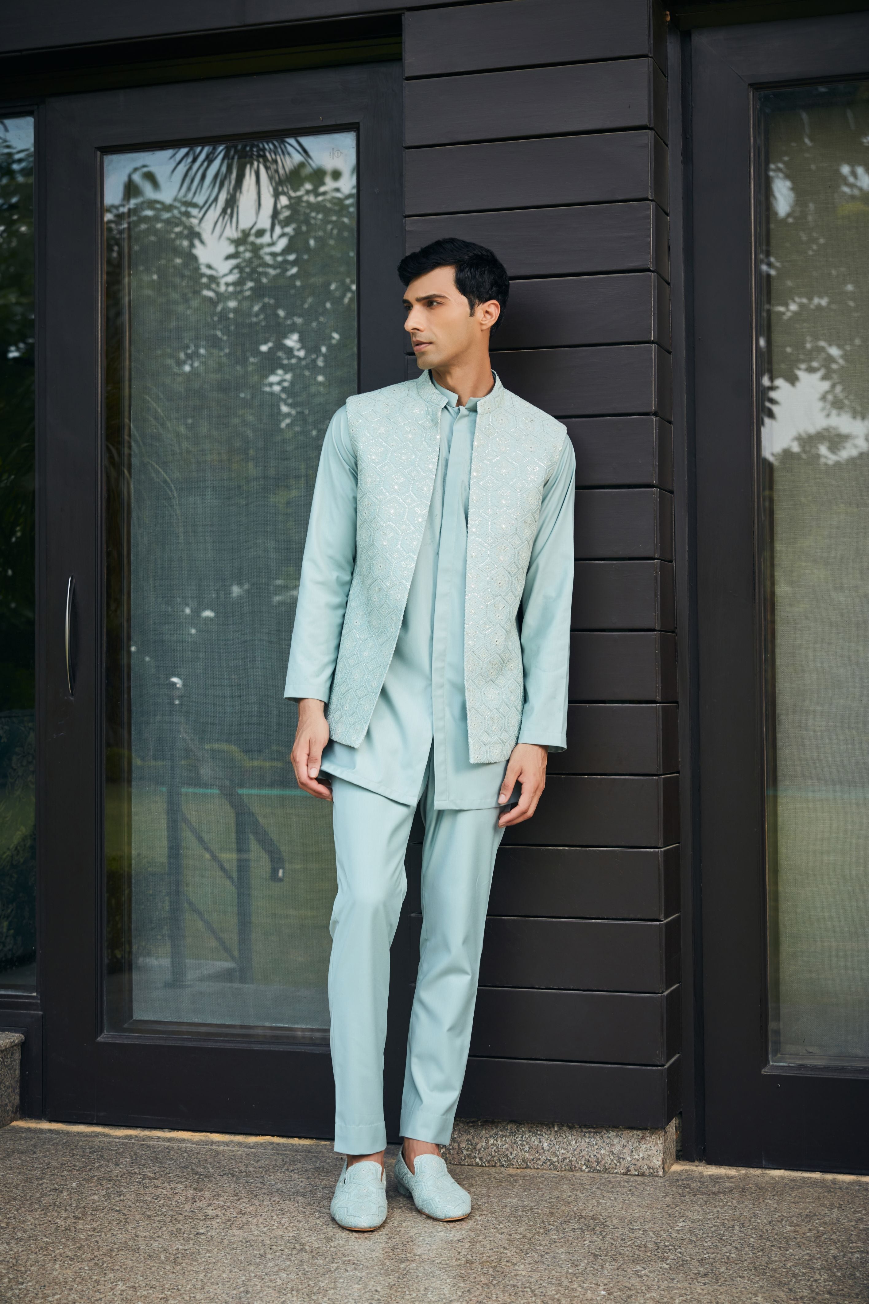 Bel Open Nehru Jacket Set