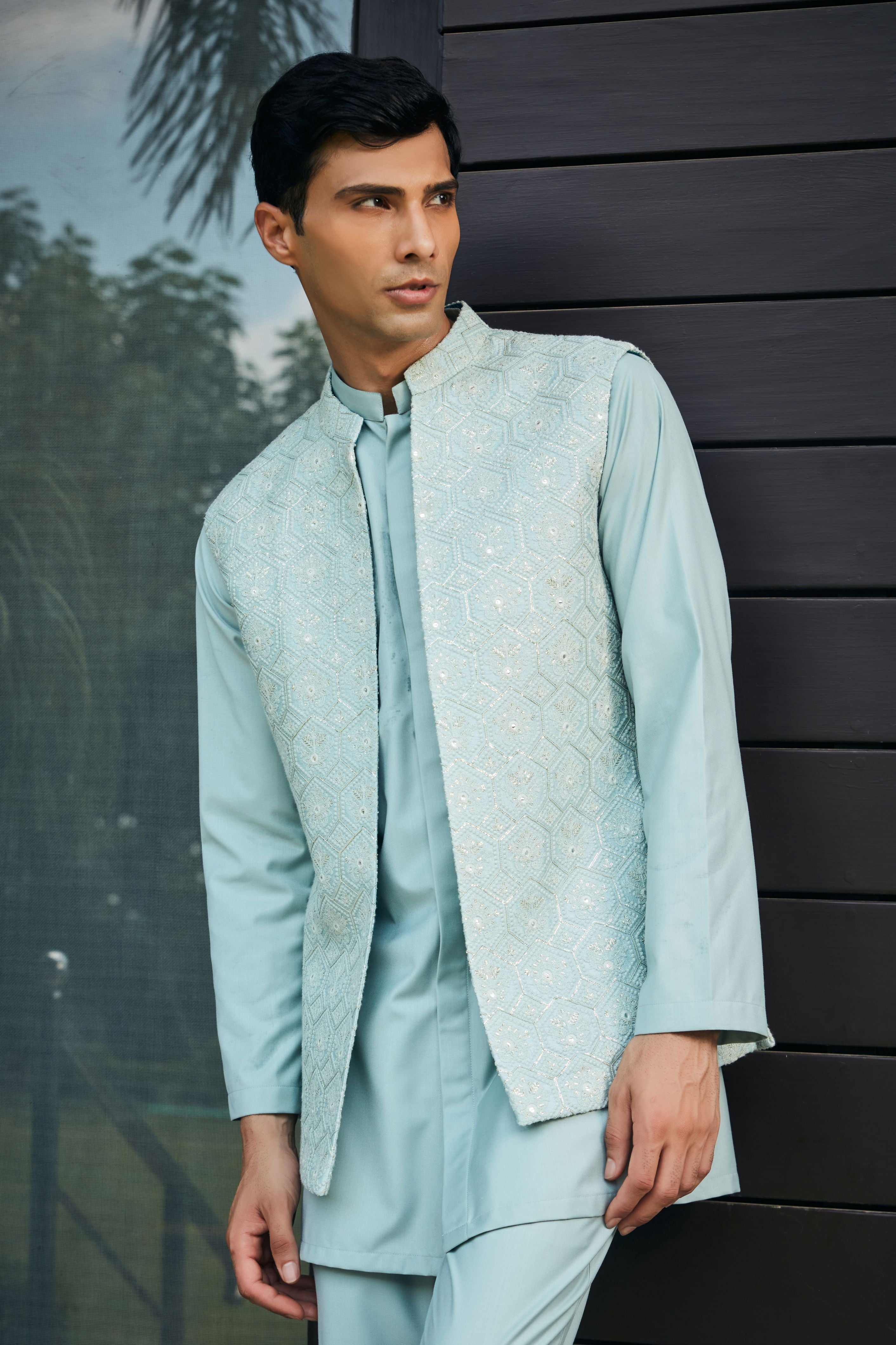 Bel Open Nehru Jacket Set