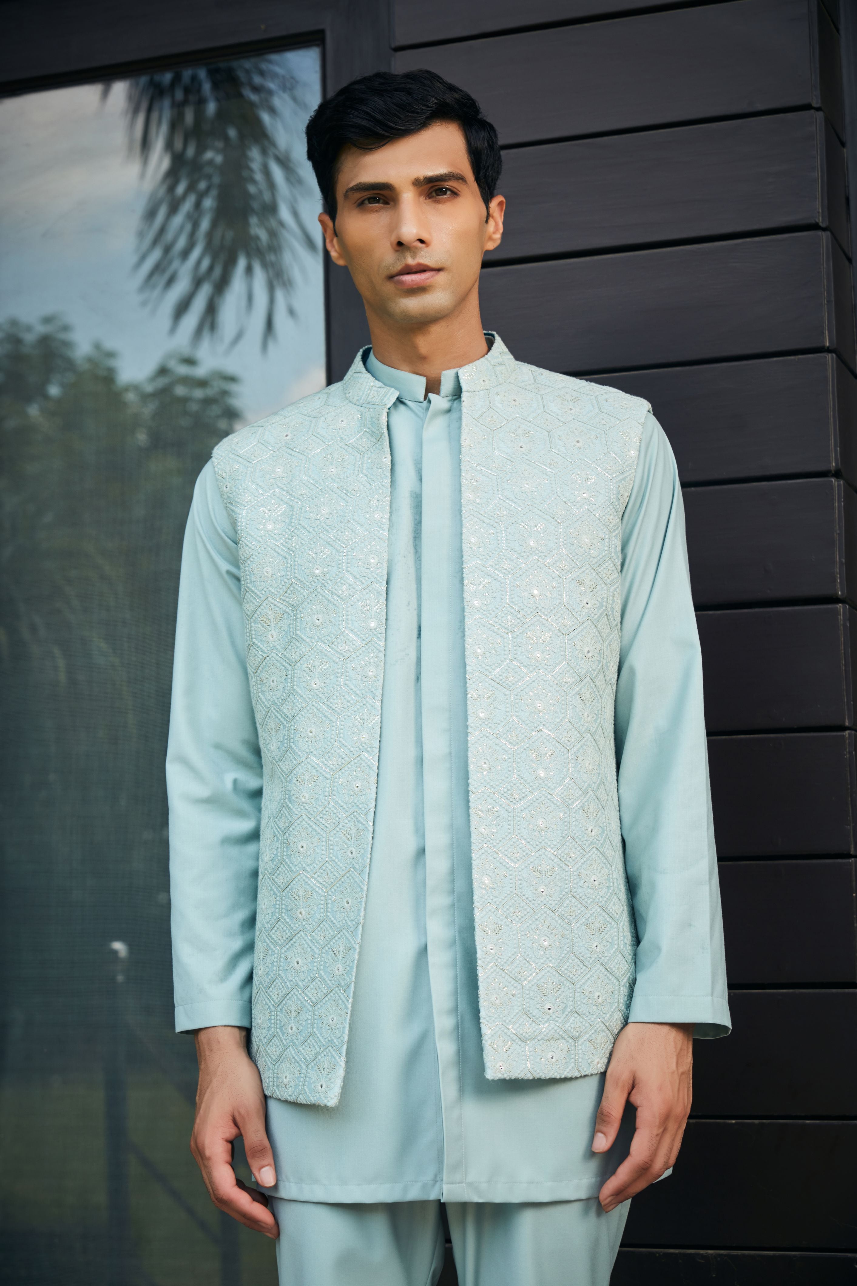 Bel Open Nehru Jacket Set