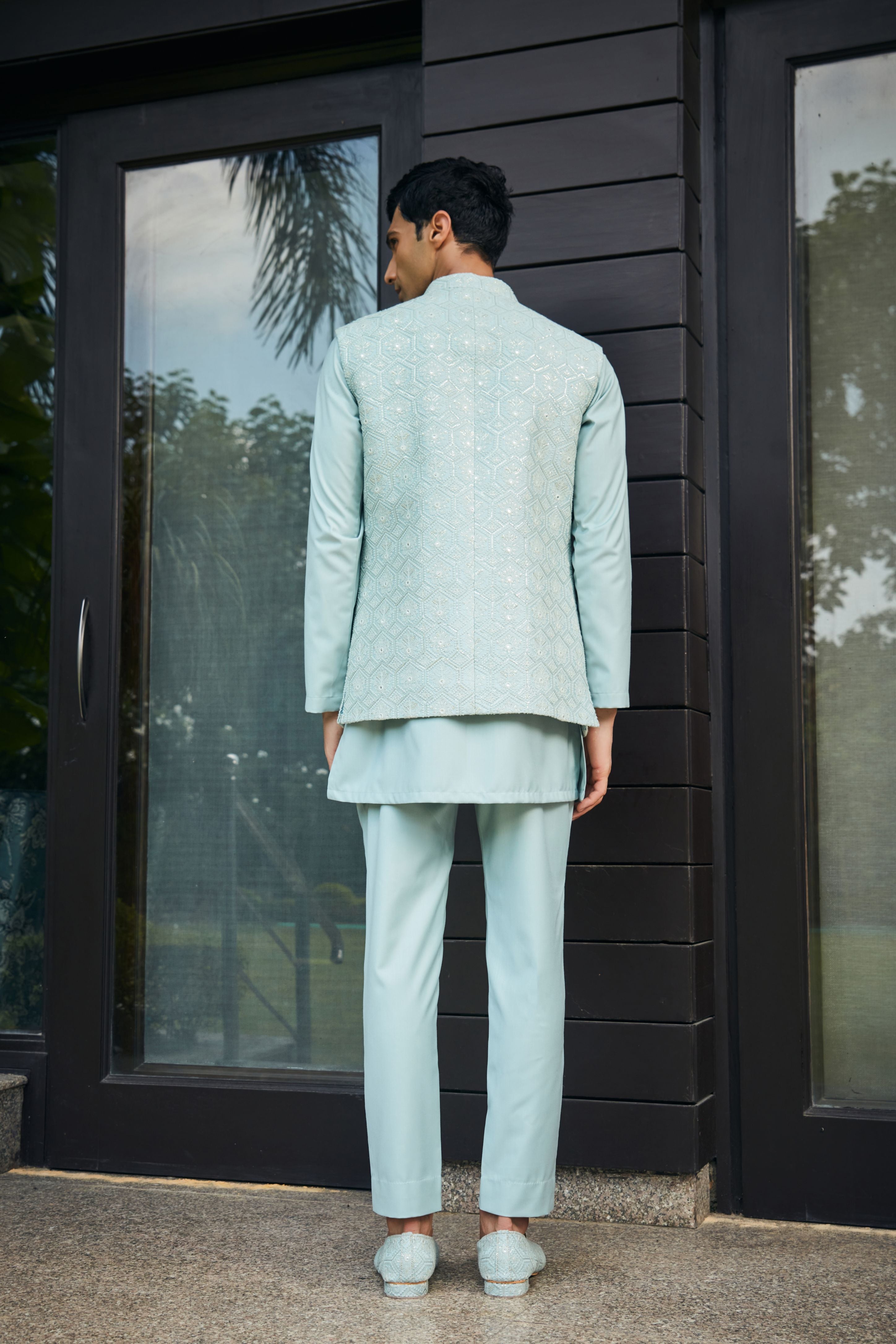 Bel Open Nehru Jacket Set