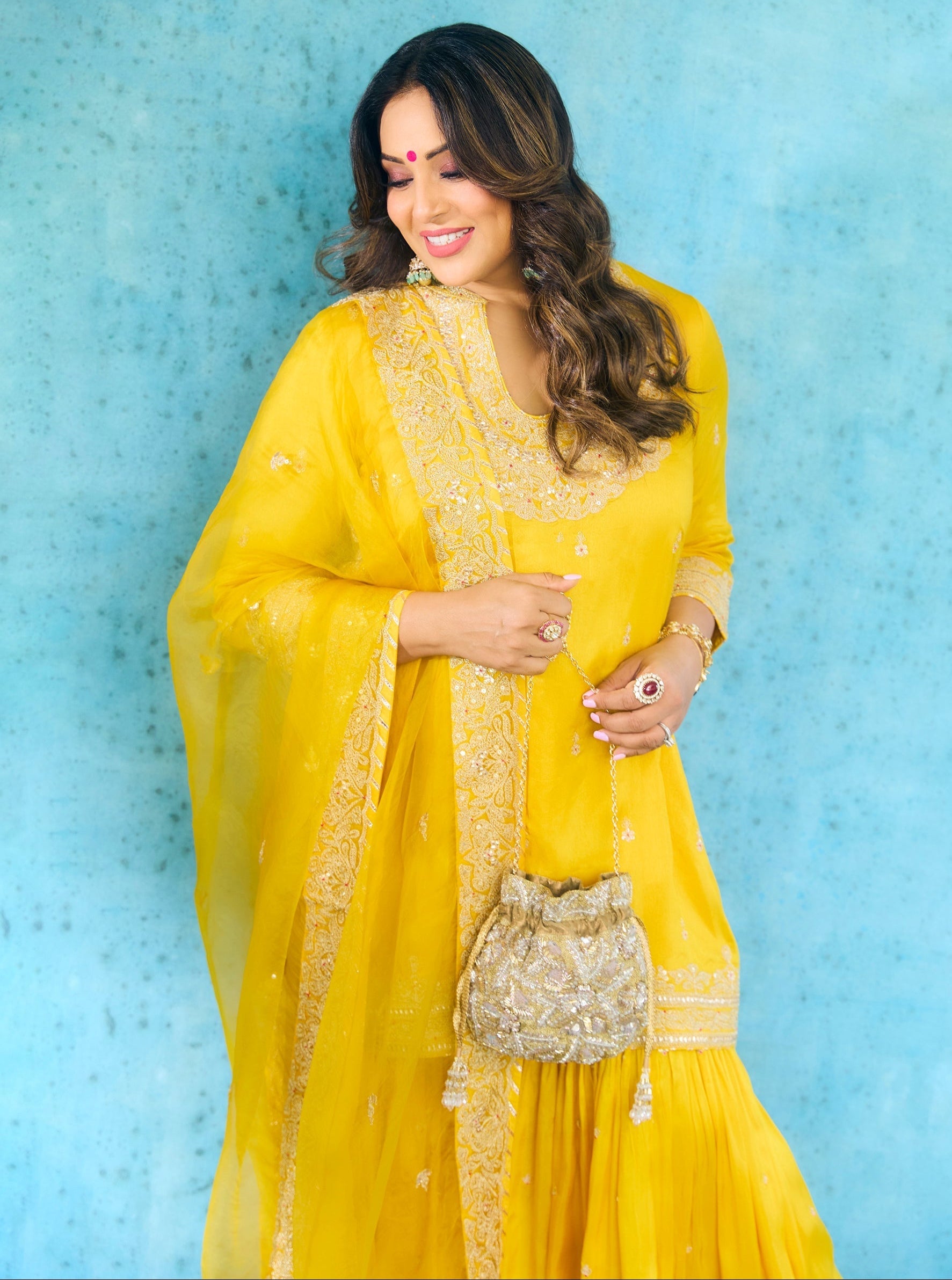 Bipasha Basu in Golconda Shiddat Sharara Set
