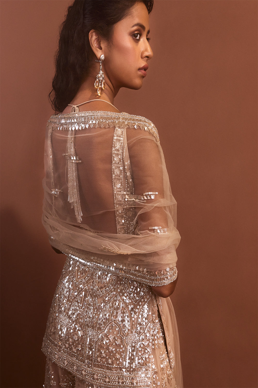 Champagne Sequin Sharara Set