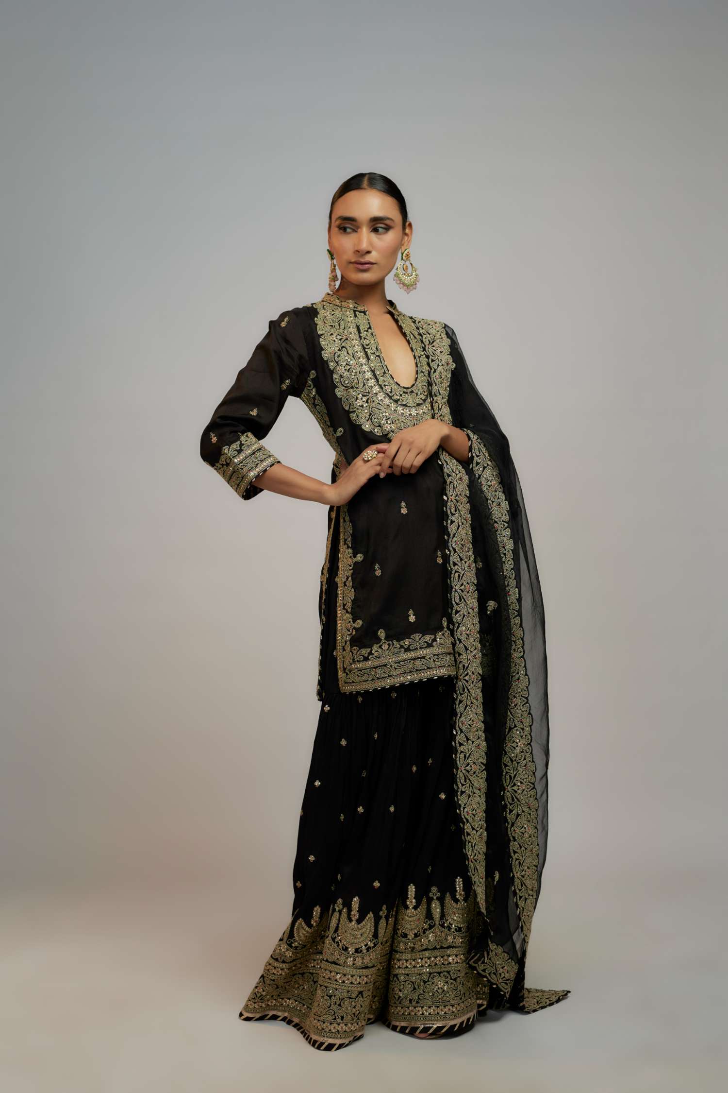 Golconda Shiddat Sharara Set- Hebah Patel