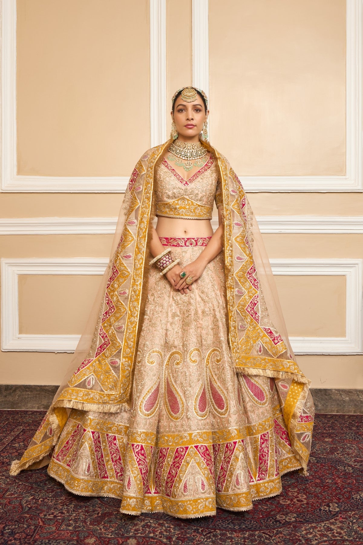MAHJABEEN - ROSEPINK LEHENGA SET