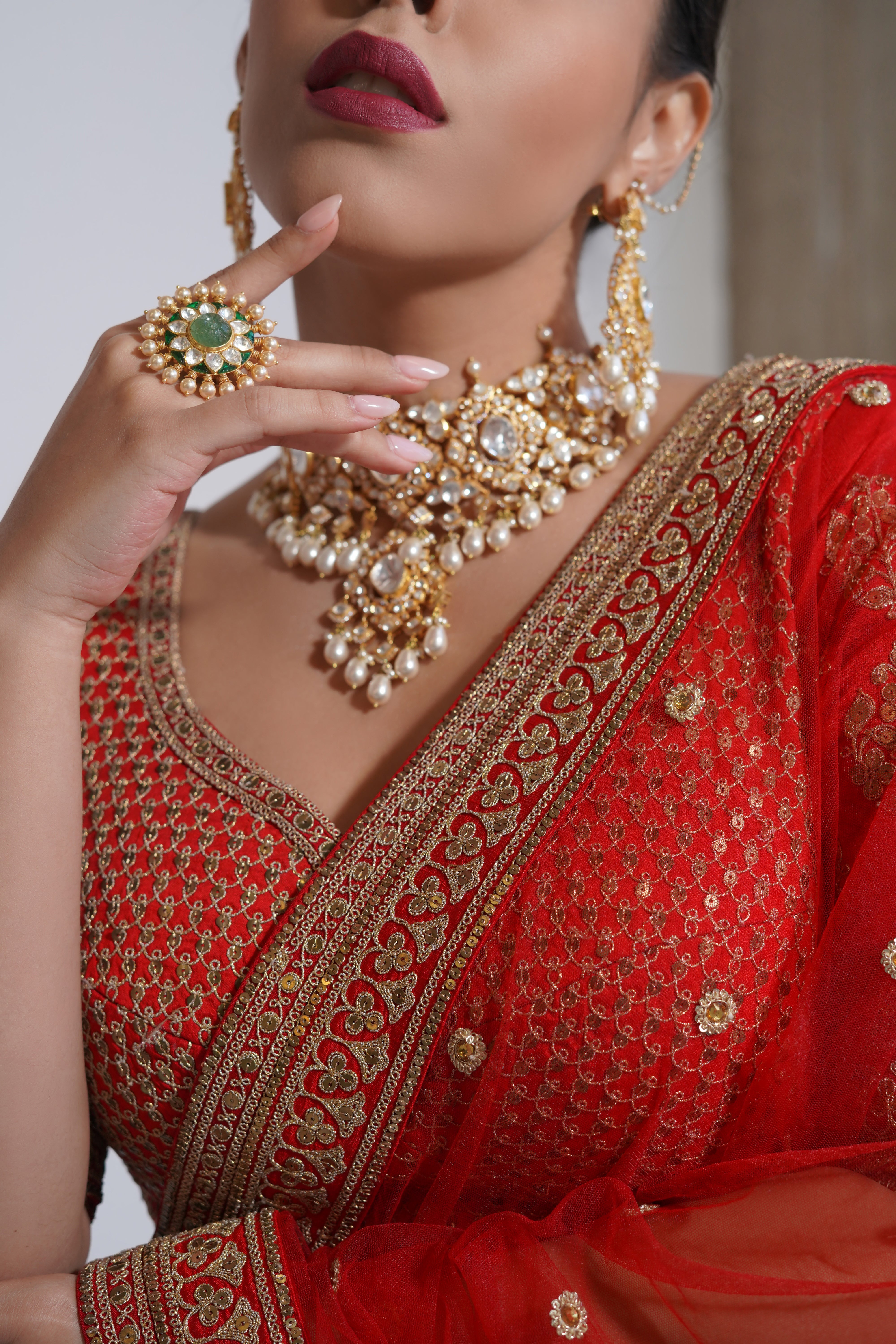 Yana Red Lehenga