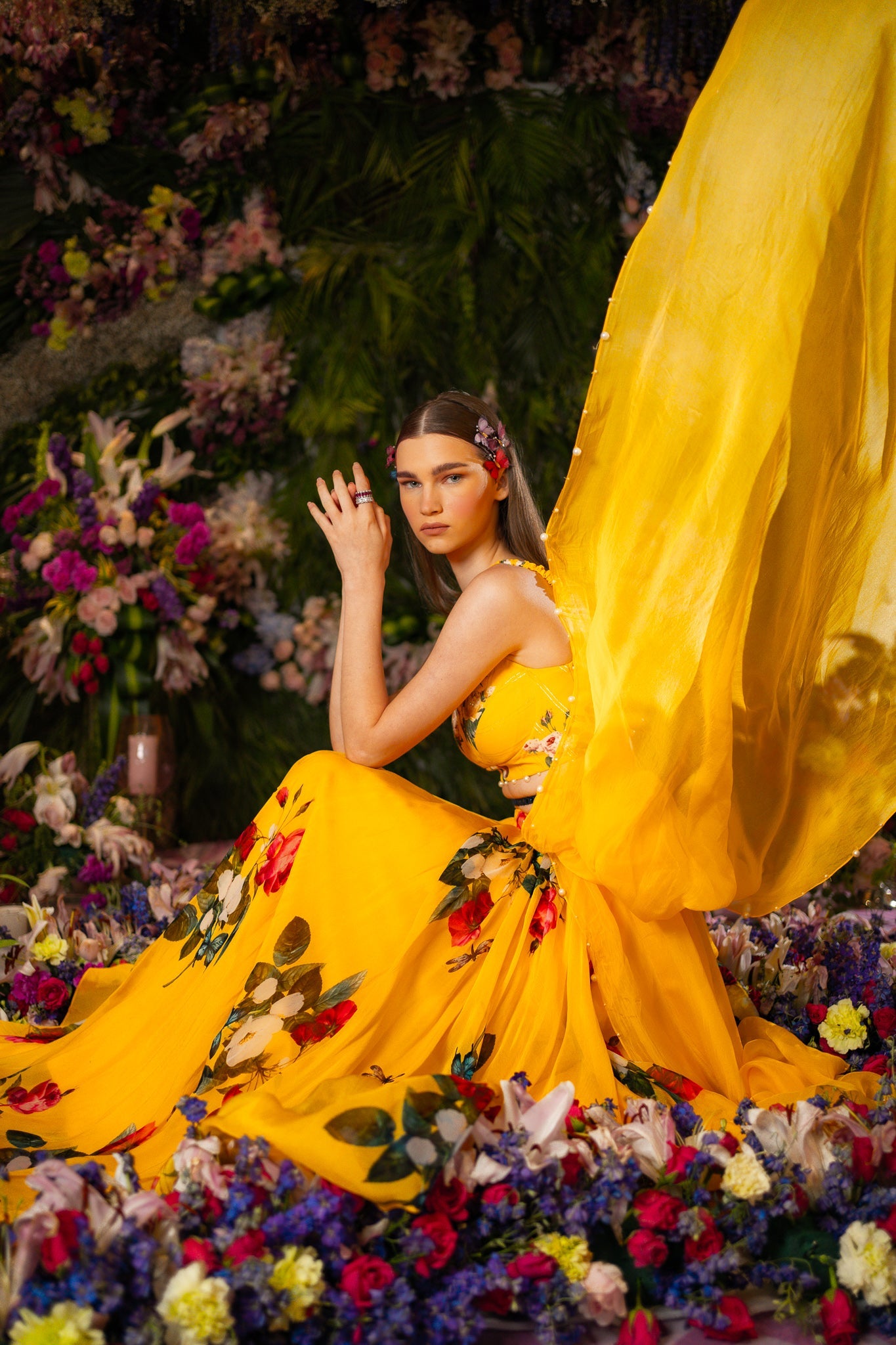 Lehenga Set-Yellow