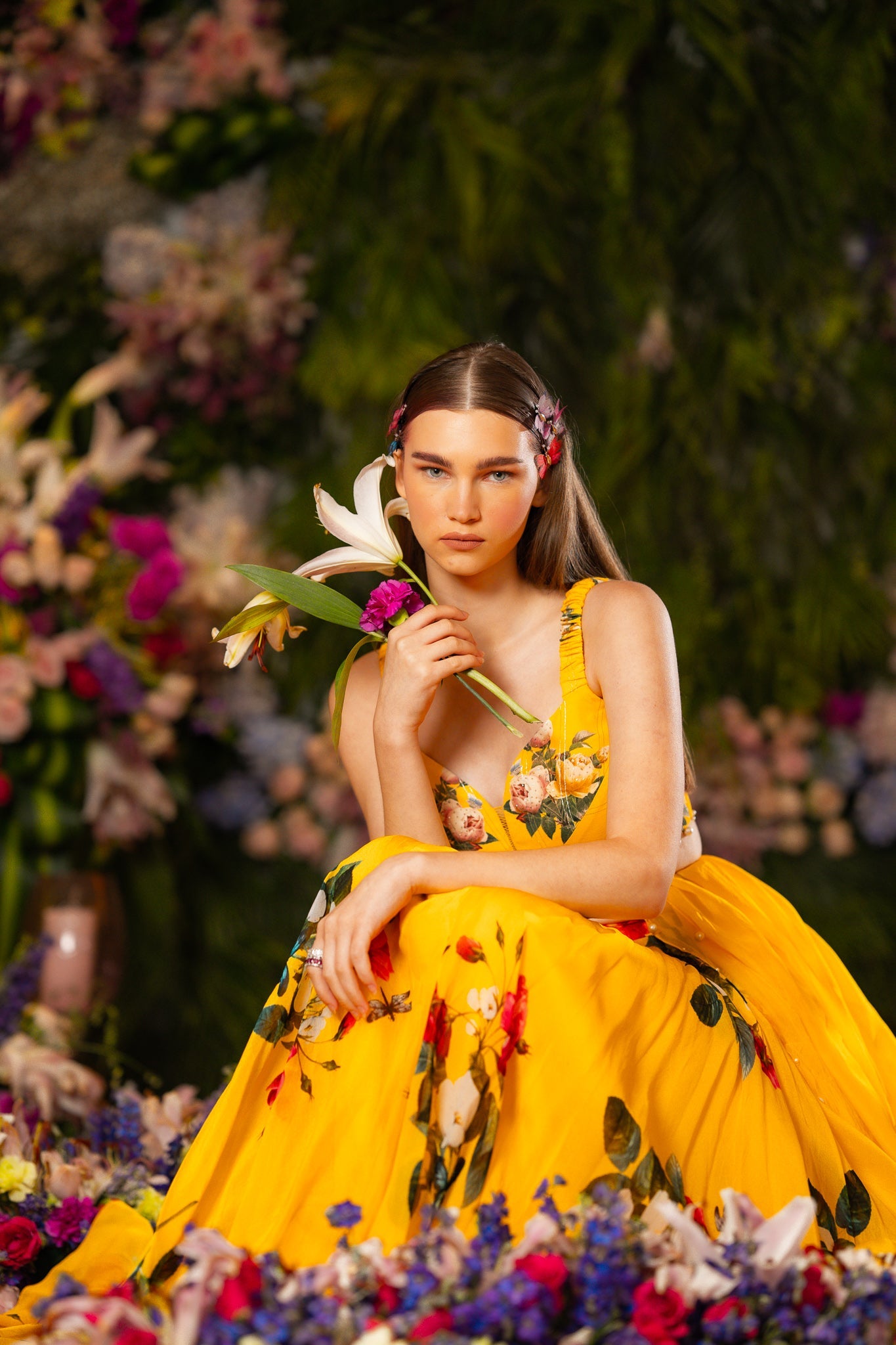 Lehenga Set-Yellow