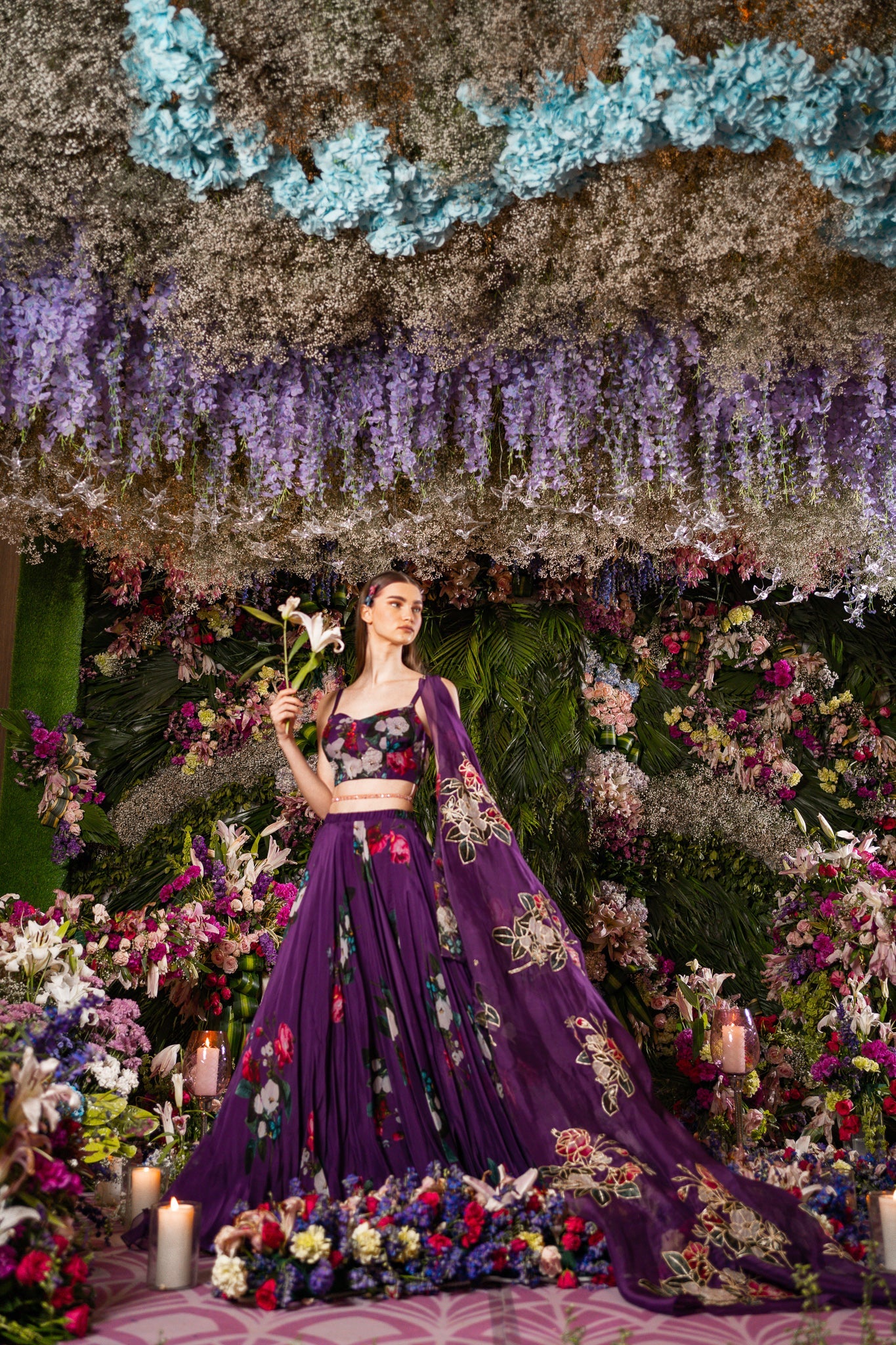 Lehenga Set-Purple
