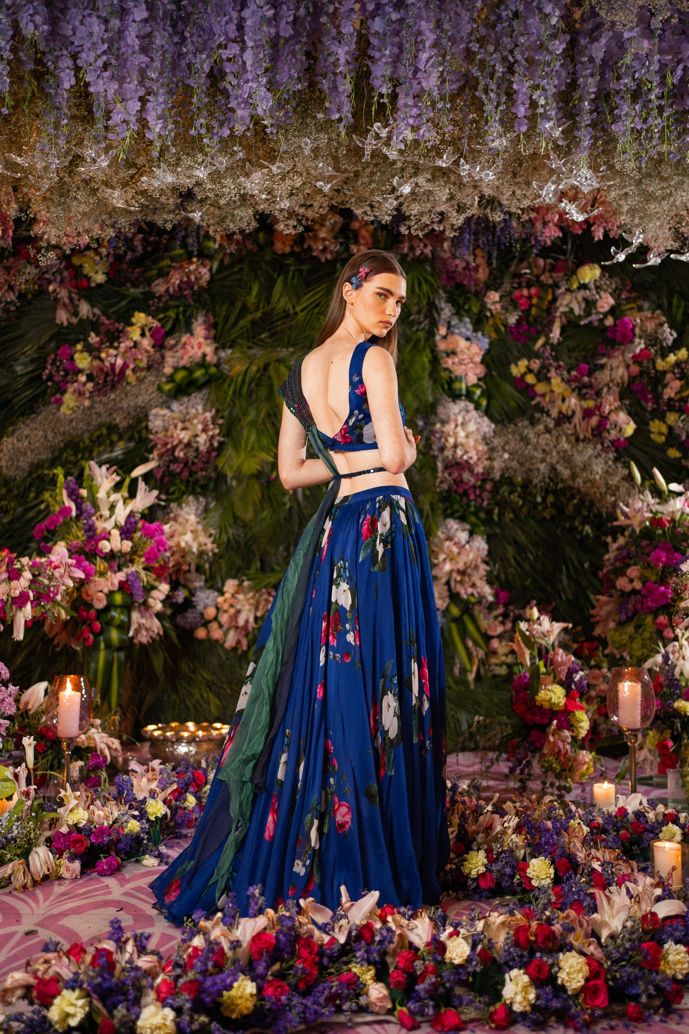 Lehenga Set-Persian Blue