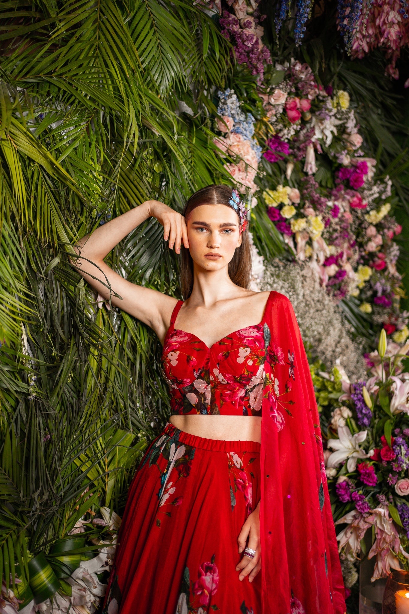 Lehenga Set-Red