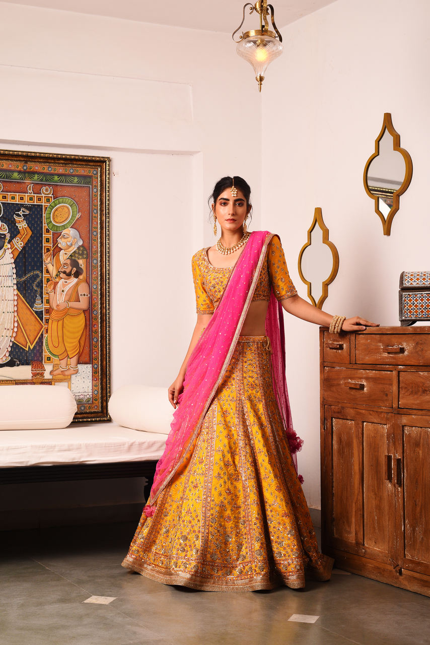 Yellow Lehenga Set