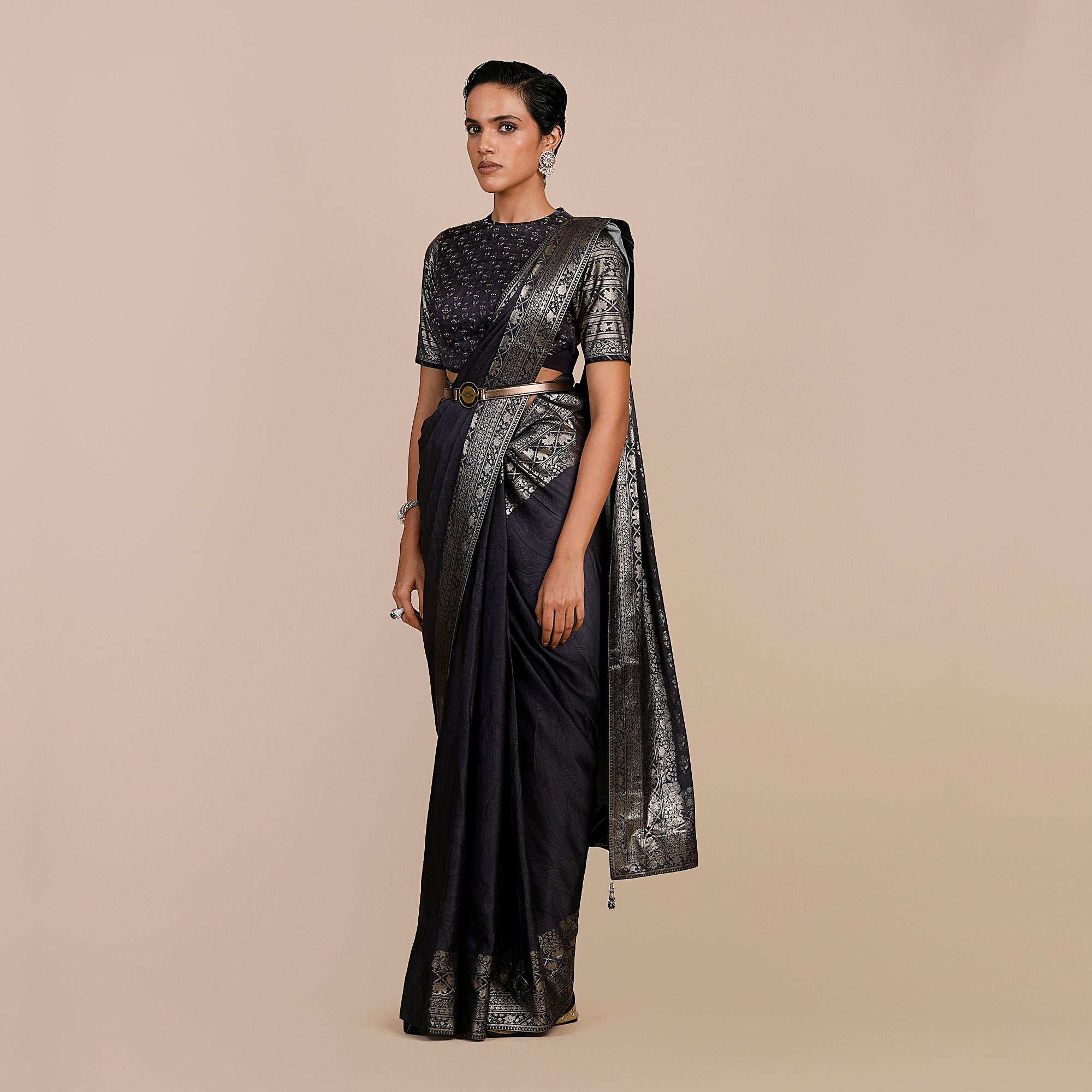 Deep Violet Saree Set | SATT