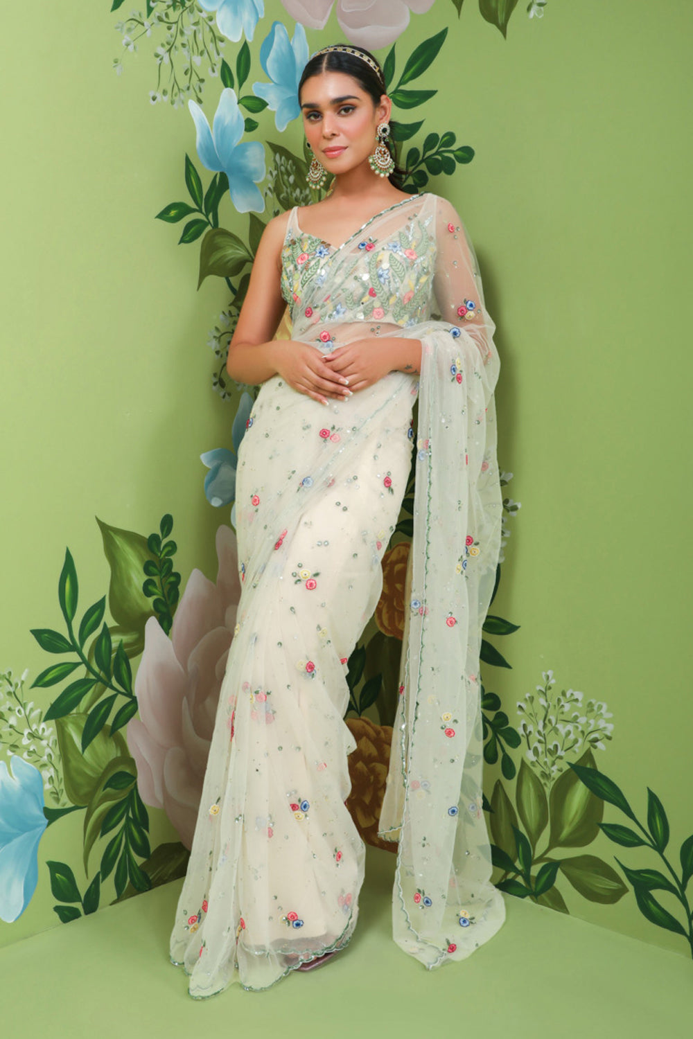 Flower Goddess Saree