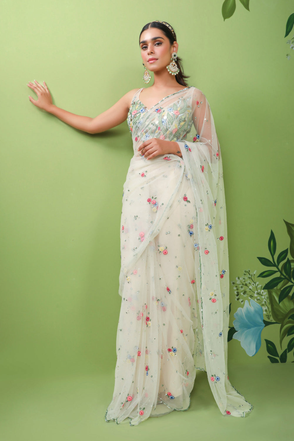 Flower Goddess Saree