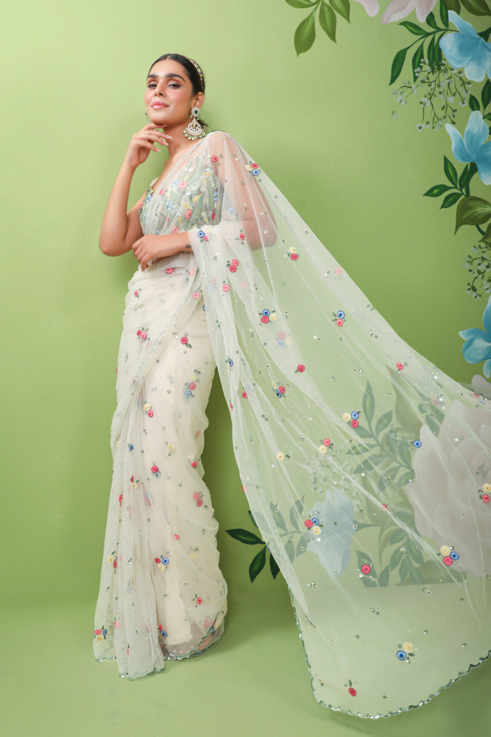 Flower Goddess Saree