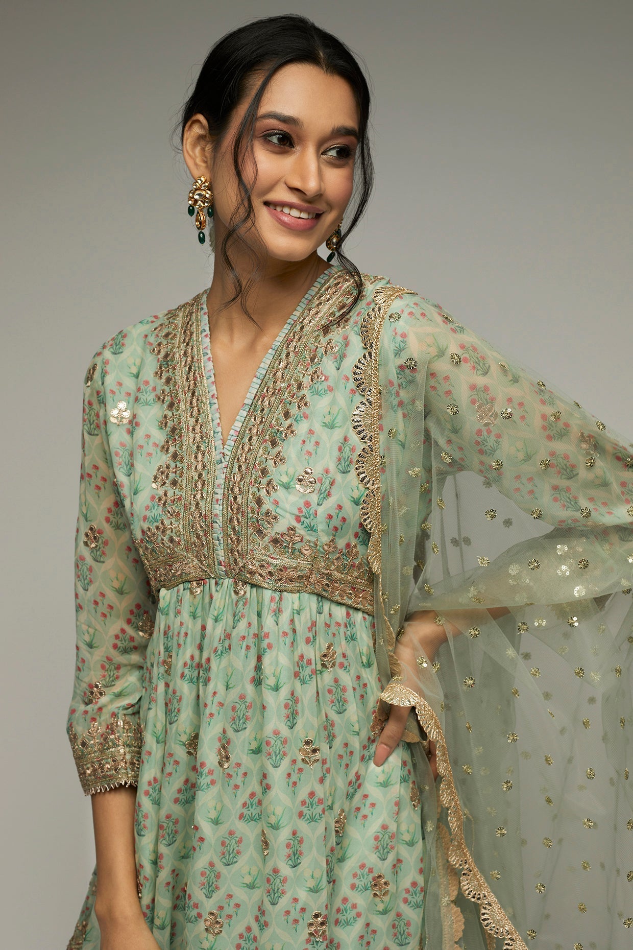 Nusrat Peplum Sharara Set
