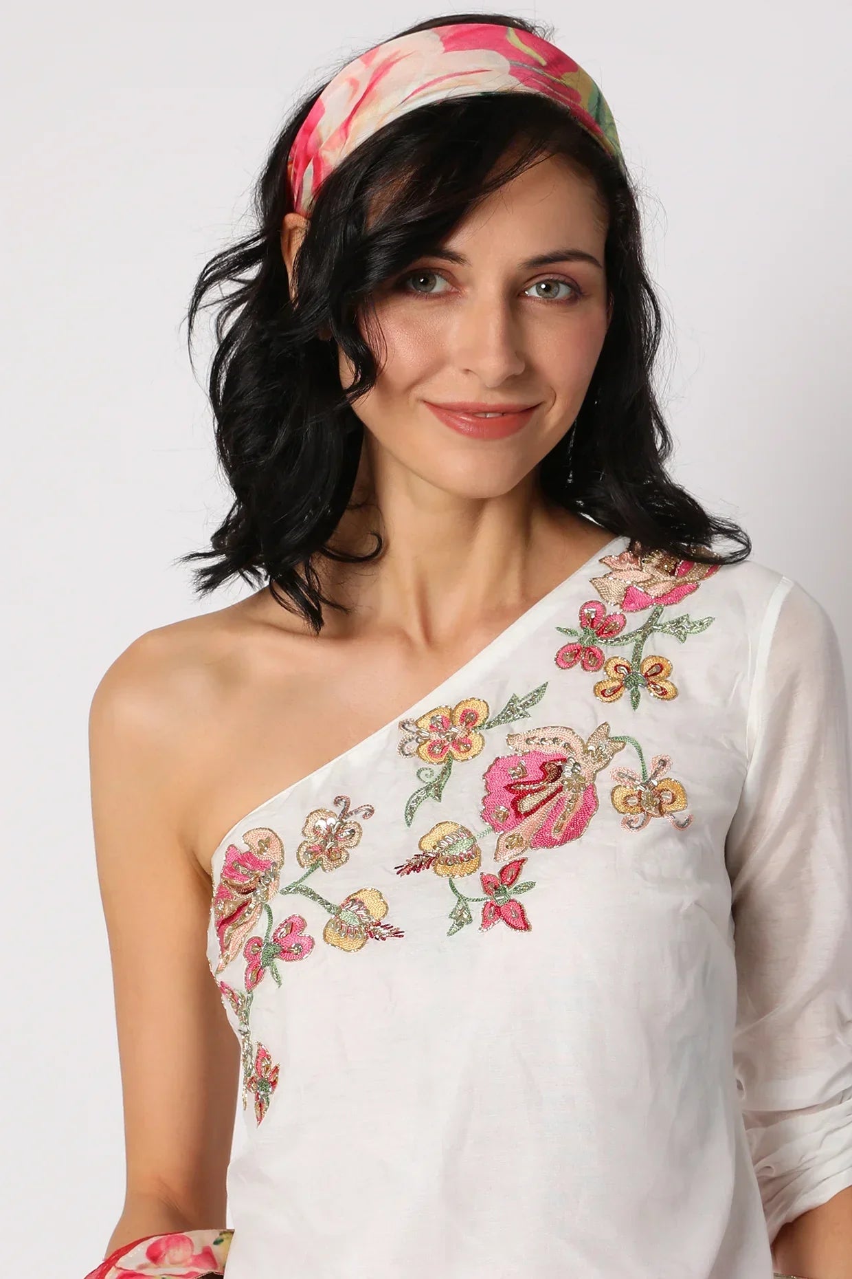 Khushi One Shoulder Tunic Set