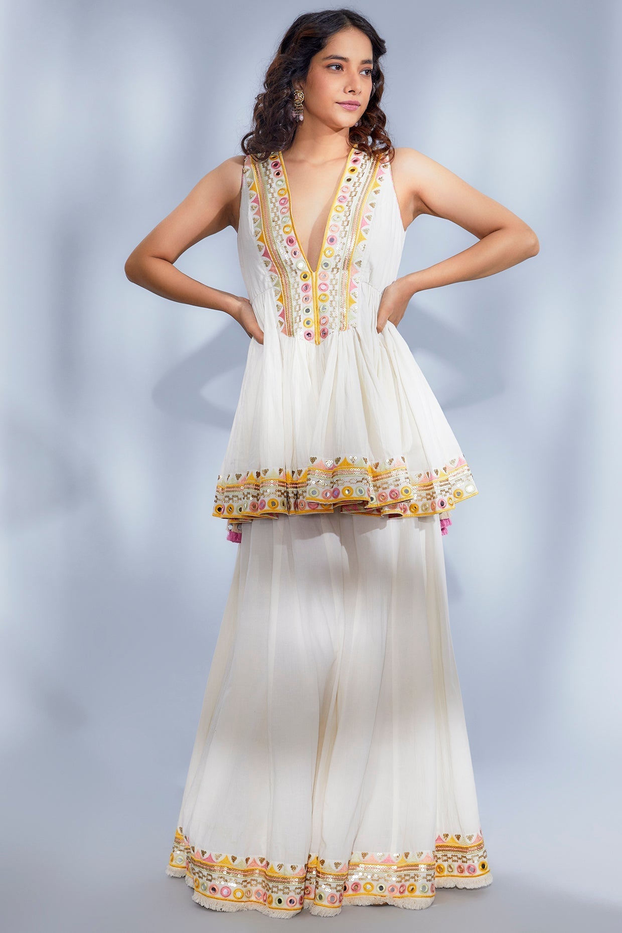 Hana Sharara Set with Dupatta- Karishma Tanna