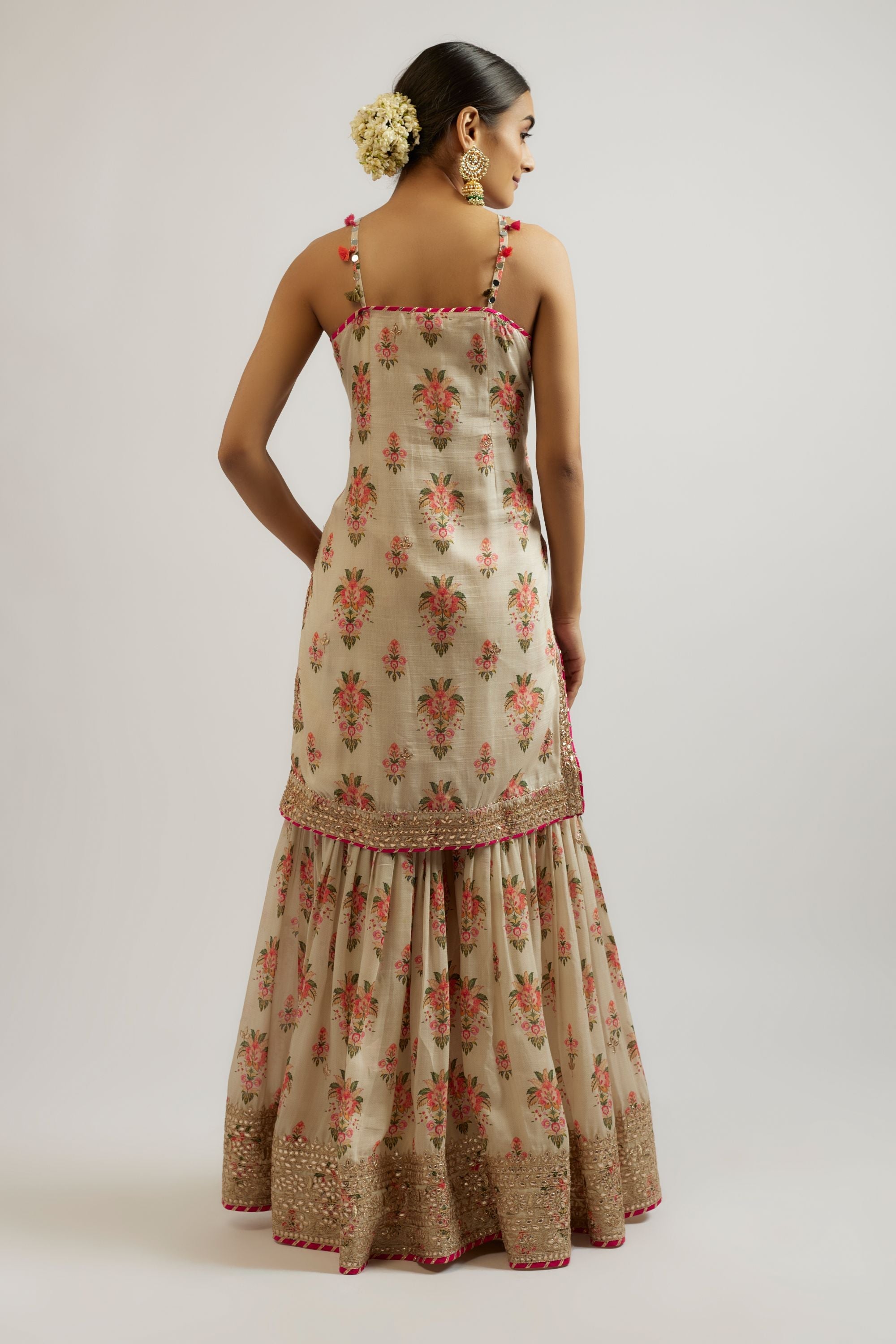 Advika Strappy Sharara Set- Rasha Thadani