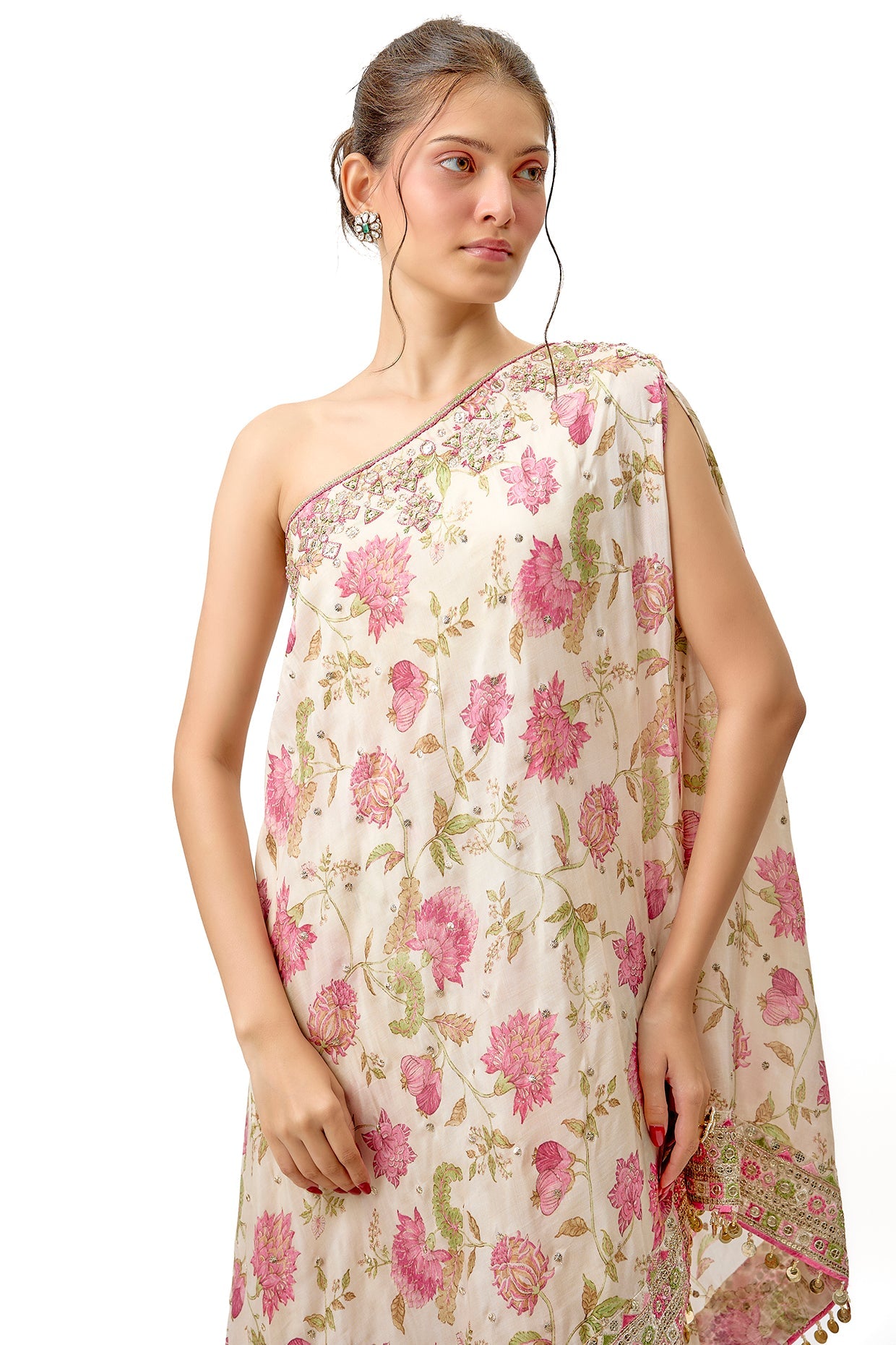 Sumedha One Shoulder Sharara Set