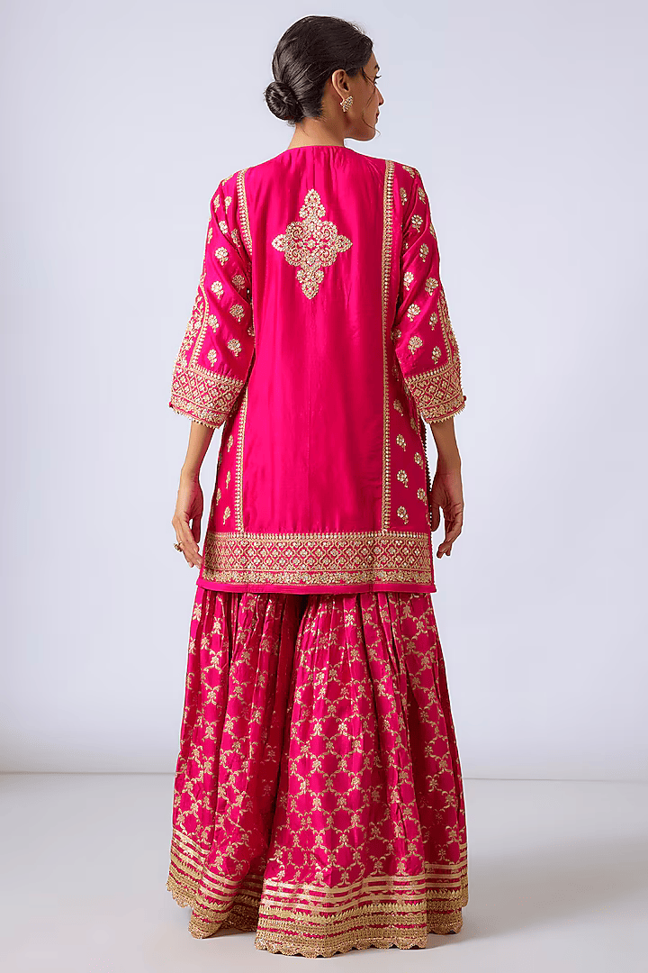 Marigold Brocade Short Garara Set