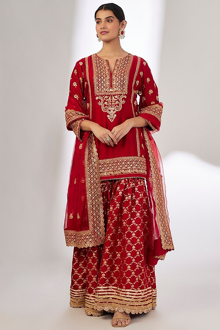 Marigold Brocade Short Garara Set