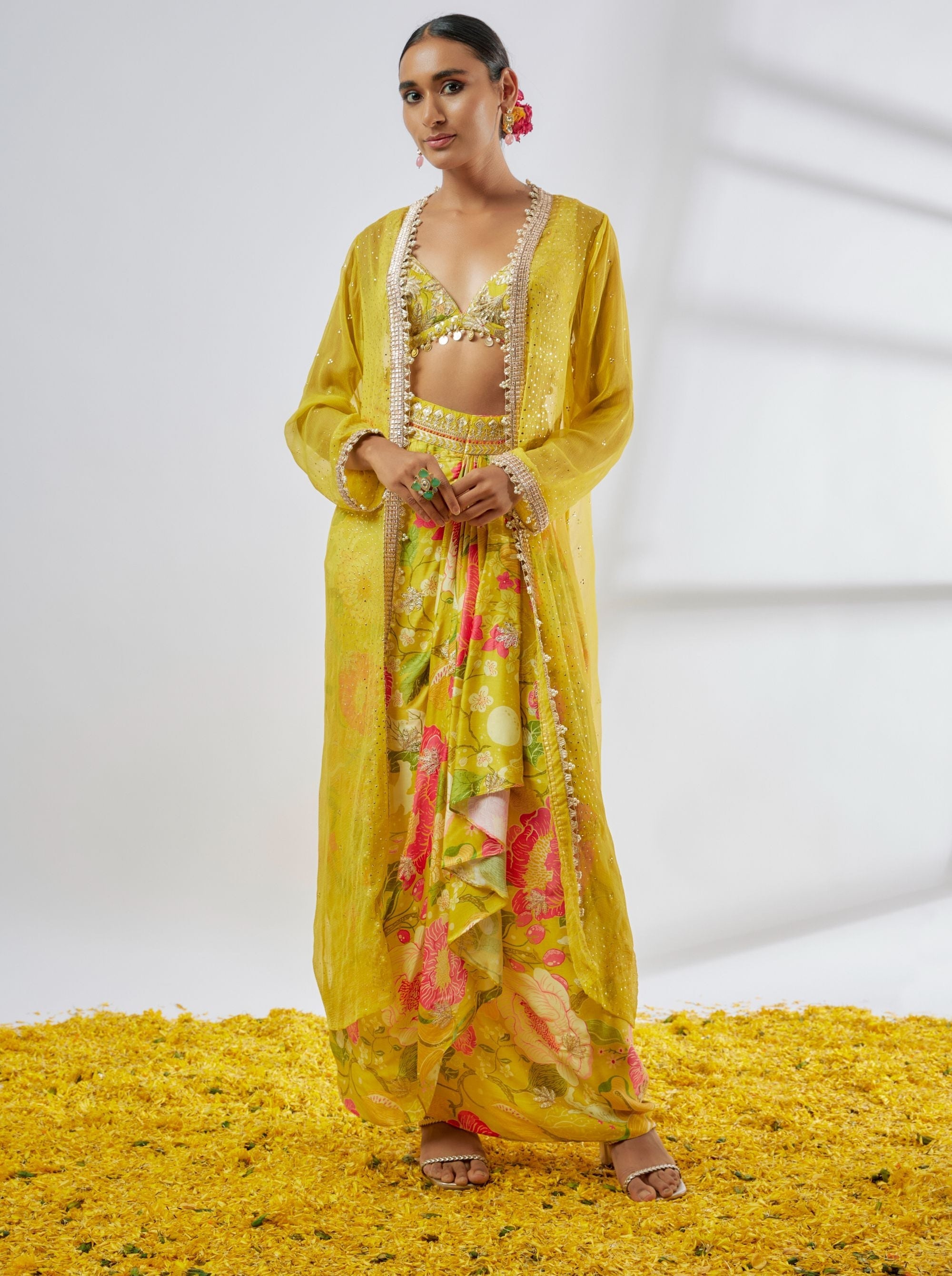 Saisha Drape Skirt Set