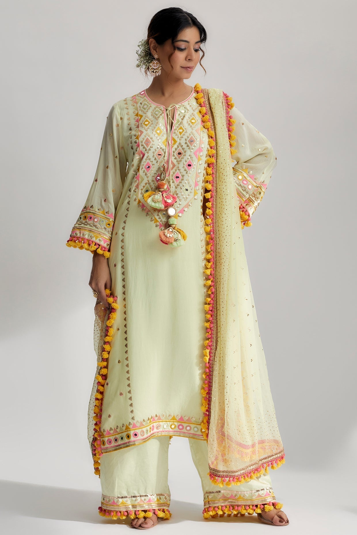 Nishika Long Kurta With Palazzo -Saachi Bhasin