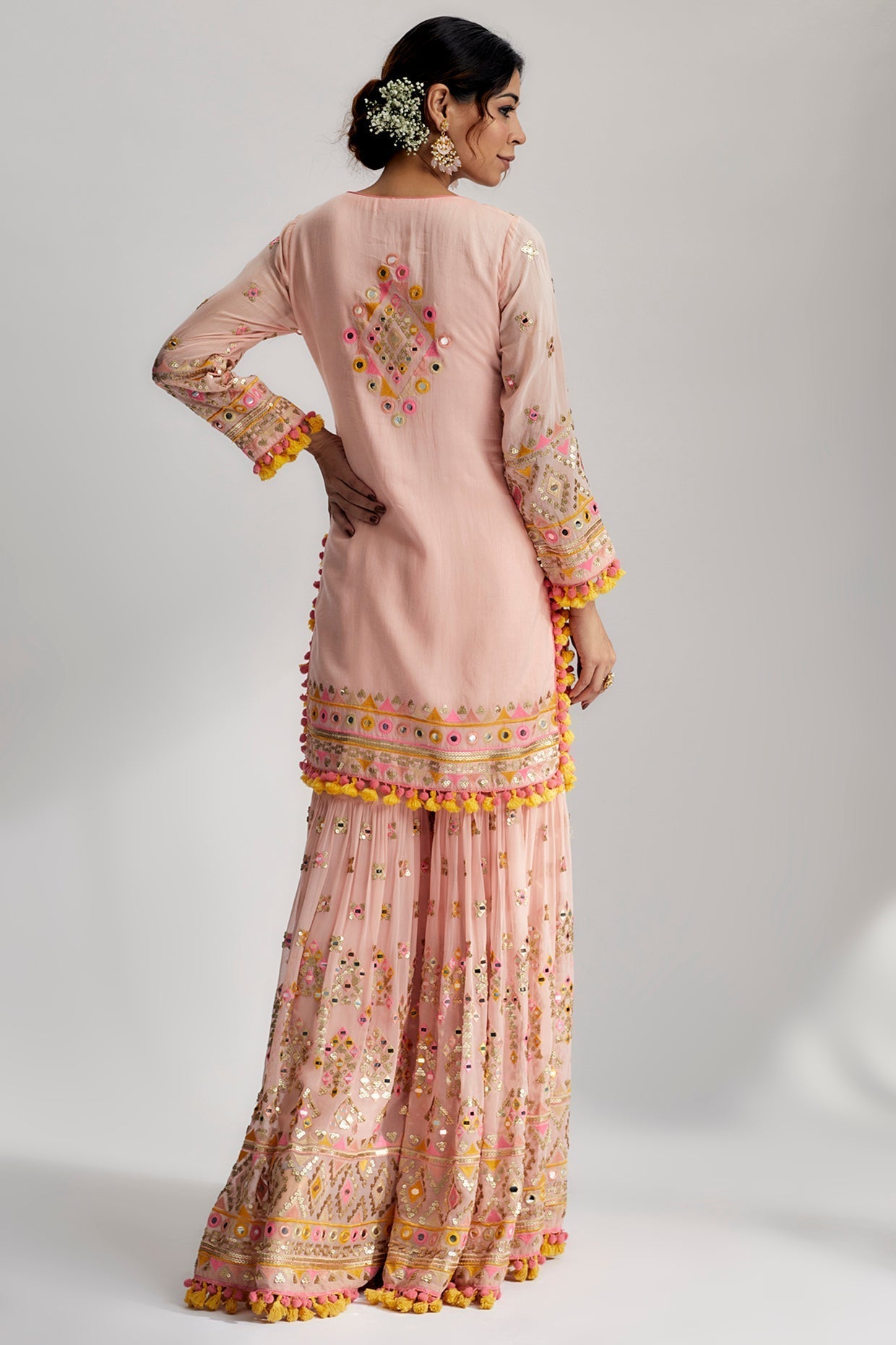 Aditi Rao Hydari In Friya Short Kurta Sharara Set
