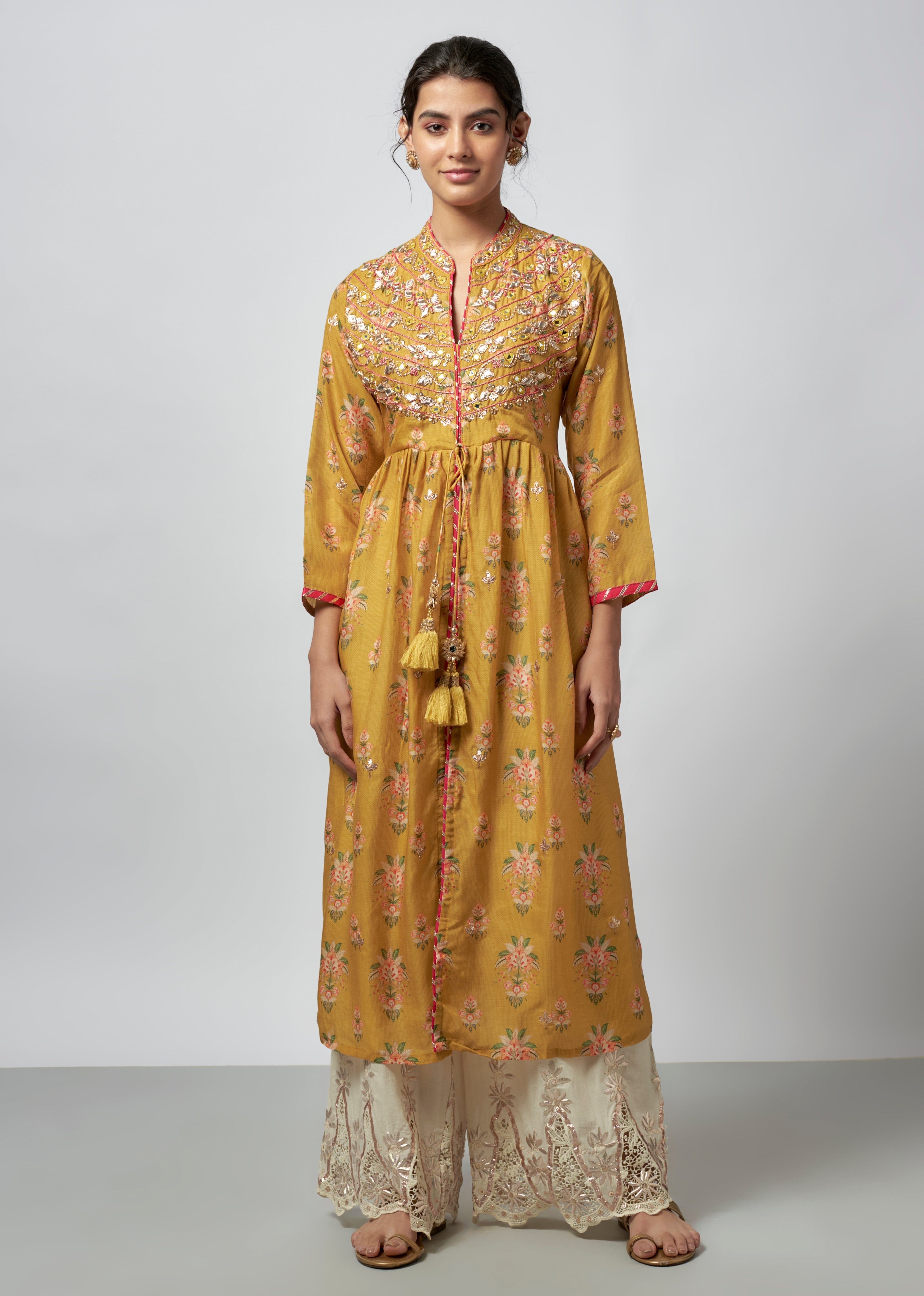 Tara Jacket Style Tunic with Palazzo