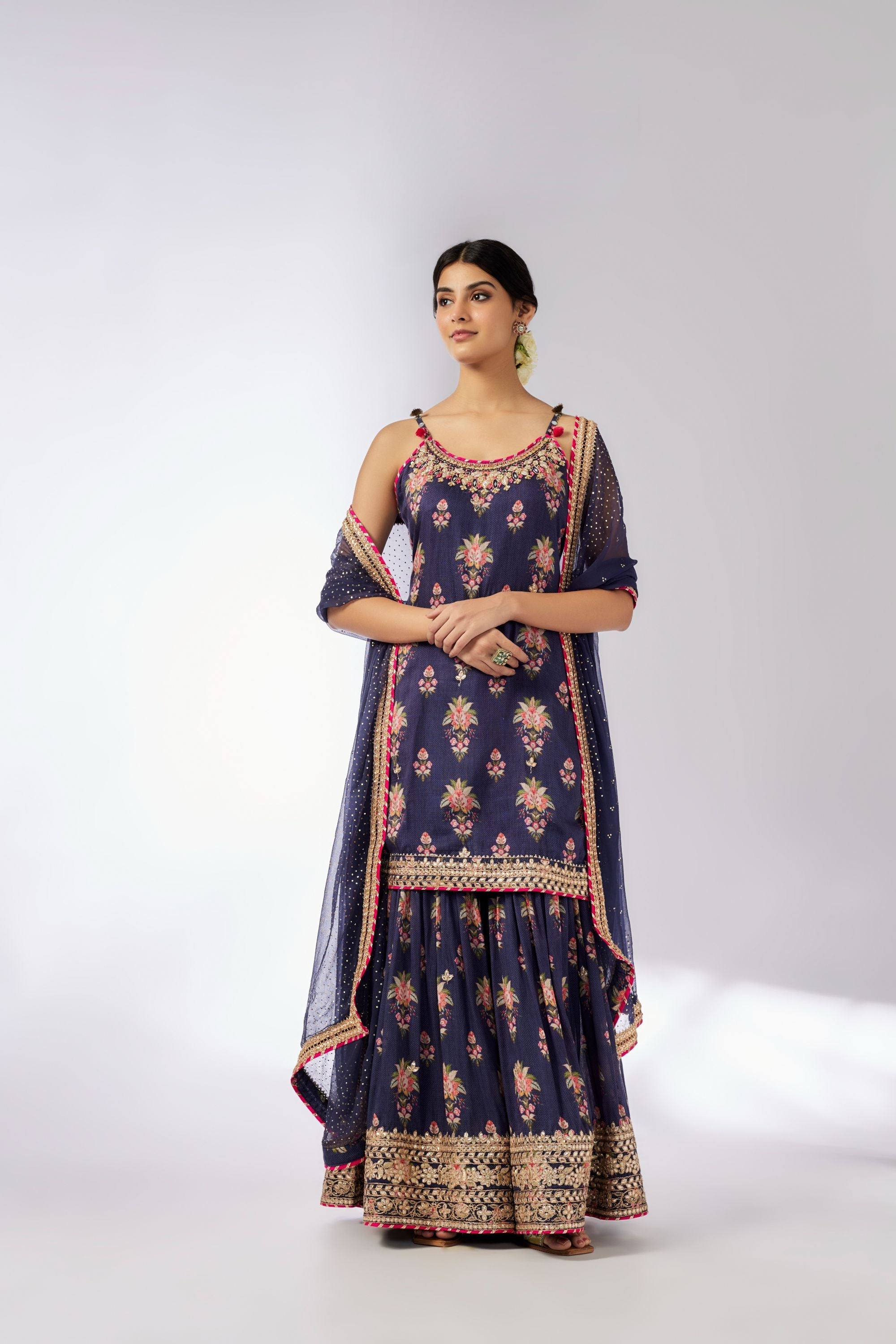 Advika Strappy Sharara set-Neha Jain