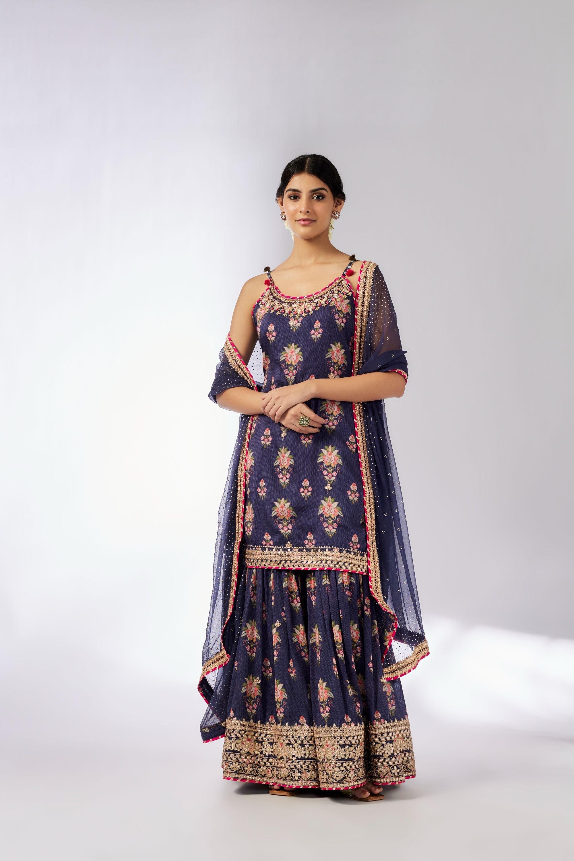 Advika Strappy Sharara set-Neha Jain