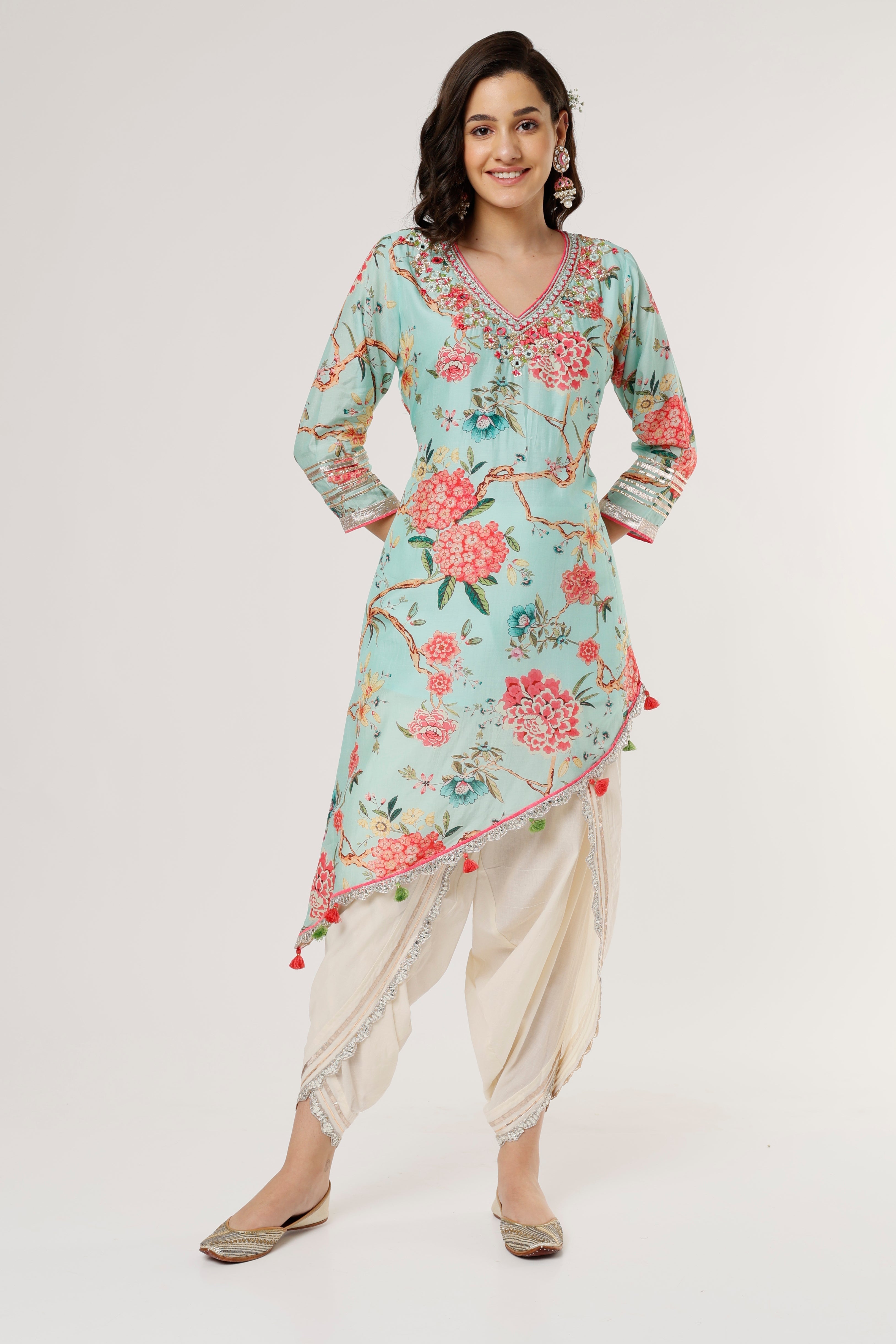 Aashna Asymmetrical Dhoti set