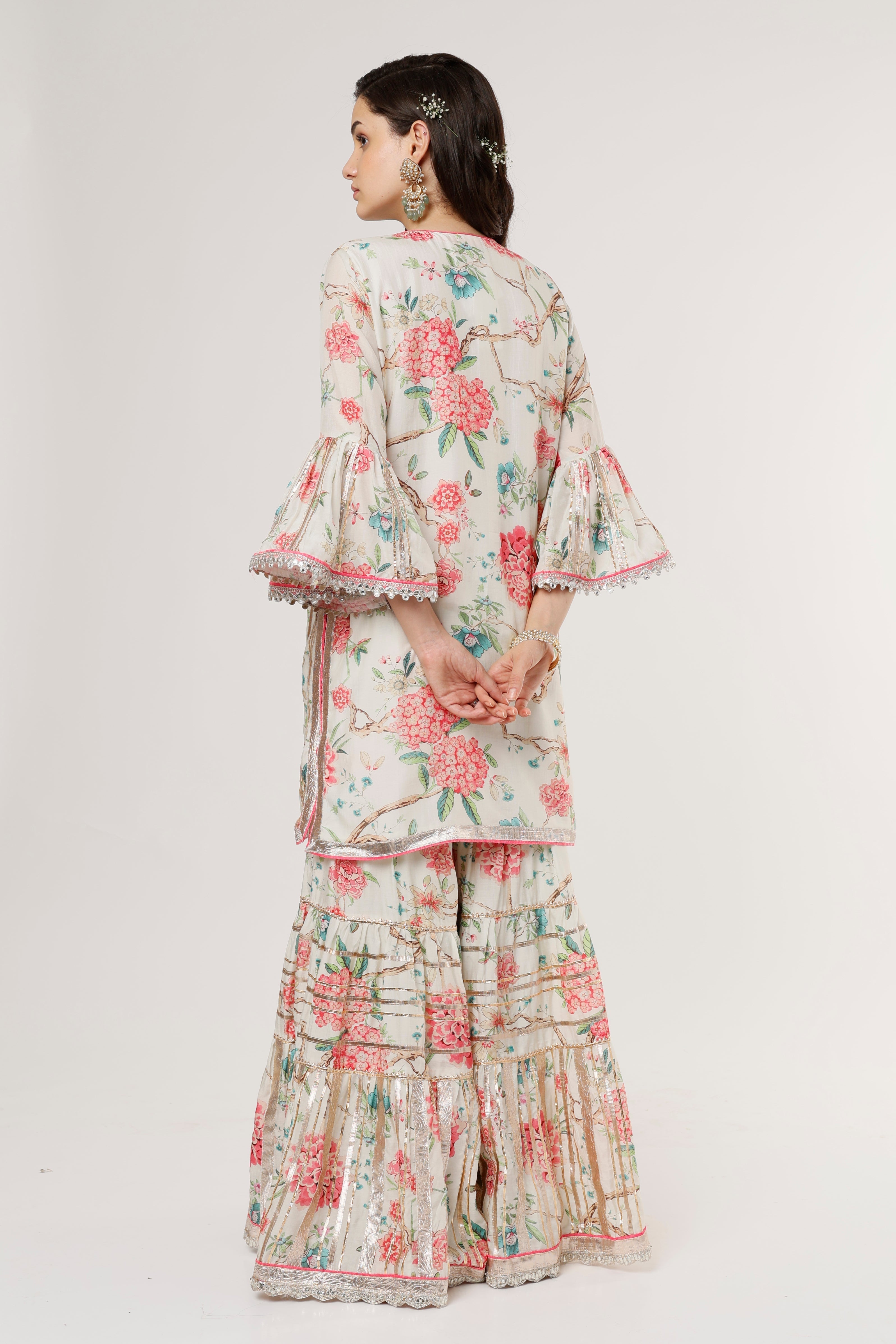 Juhi short kurta Sharara set