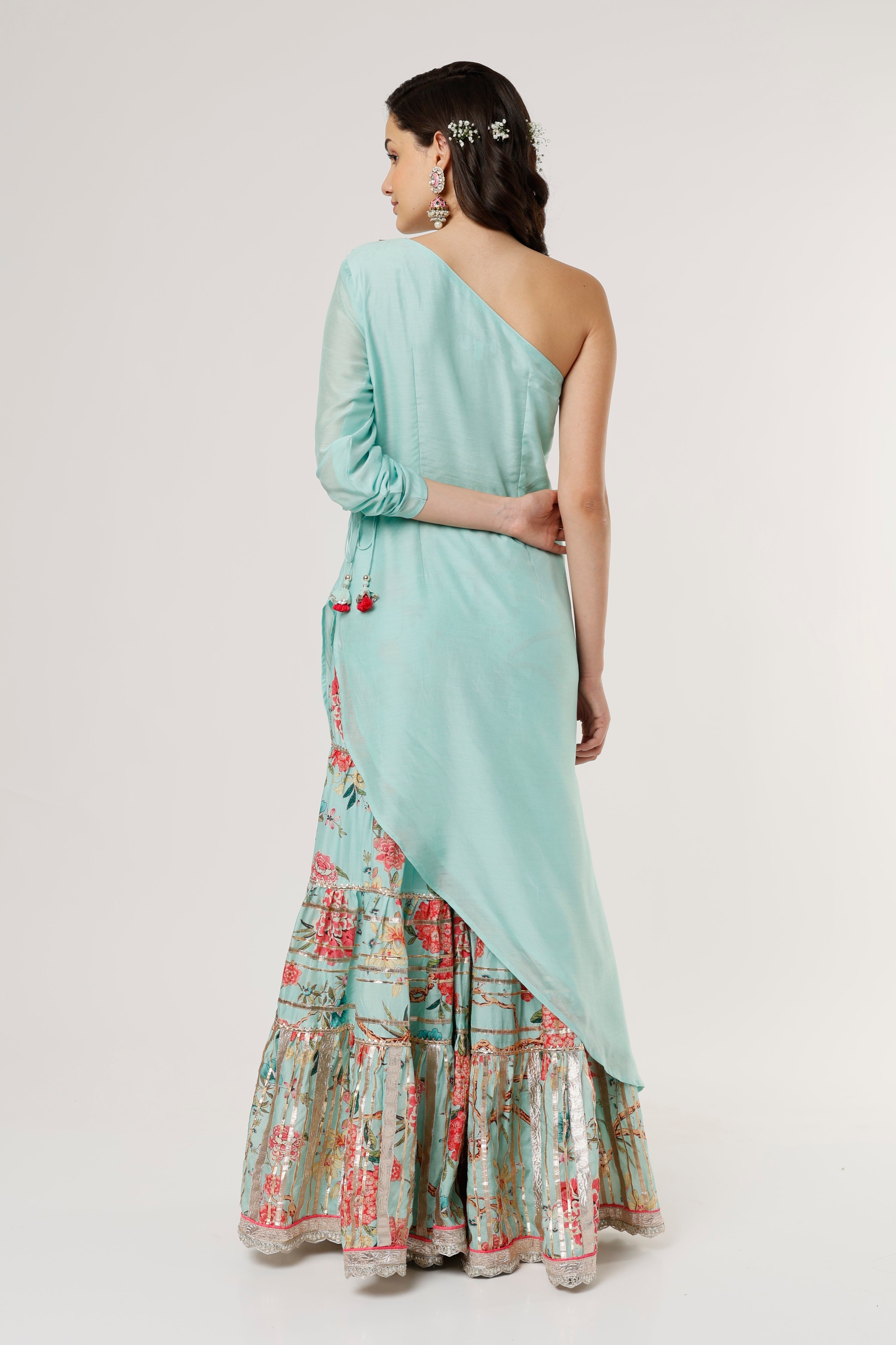 Ashana Asymmetrical plain viscous with sharara