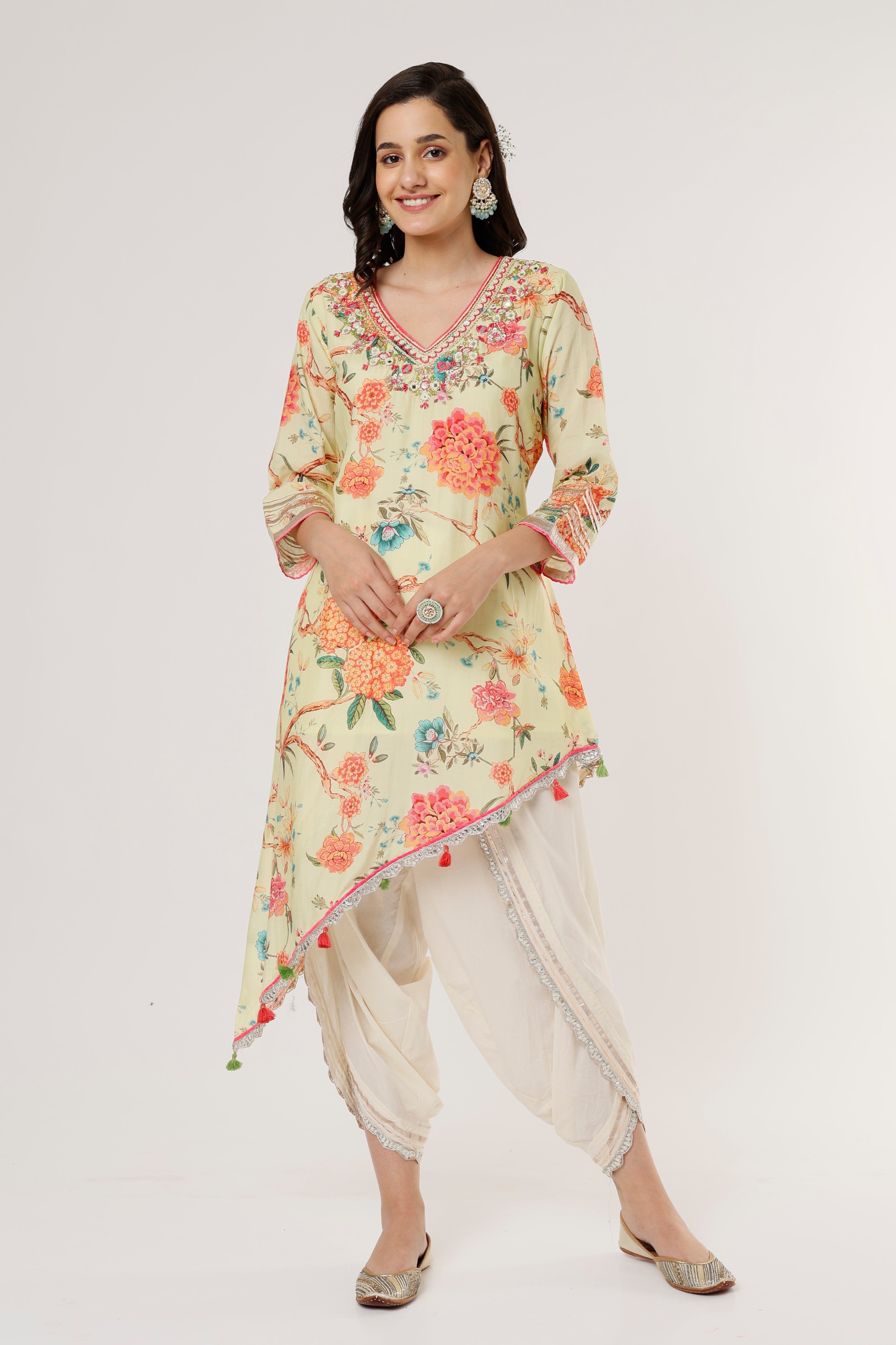 Aashna Asymmetrical Dhoti set