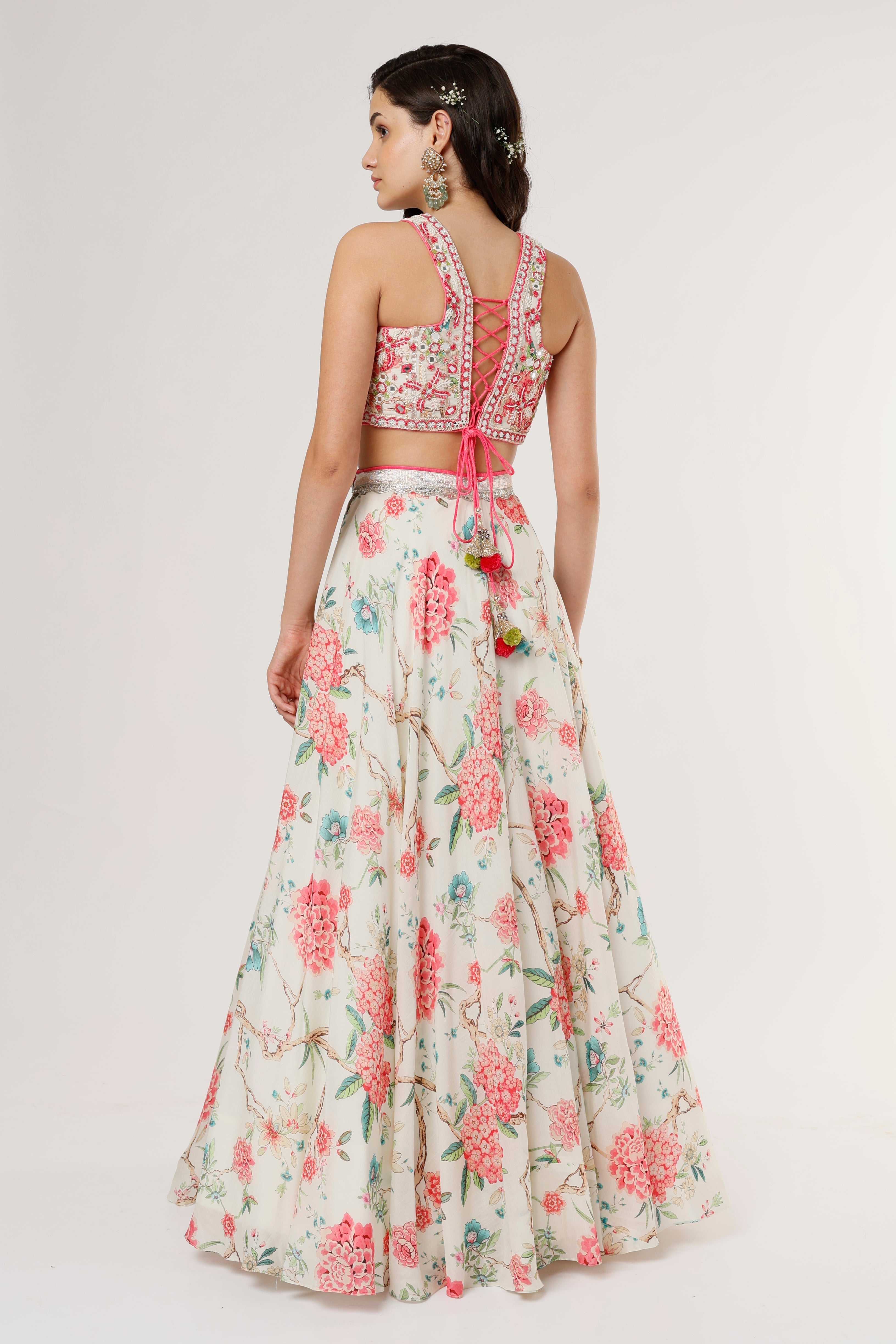 Pushpi halter neck Lehenga Set