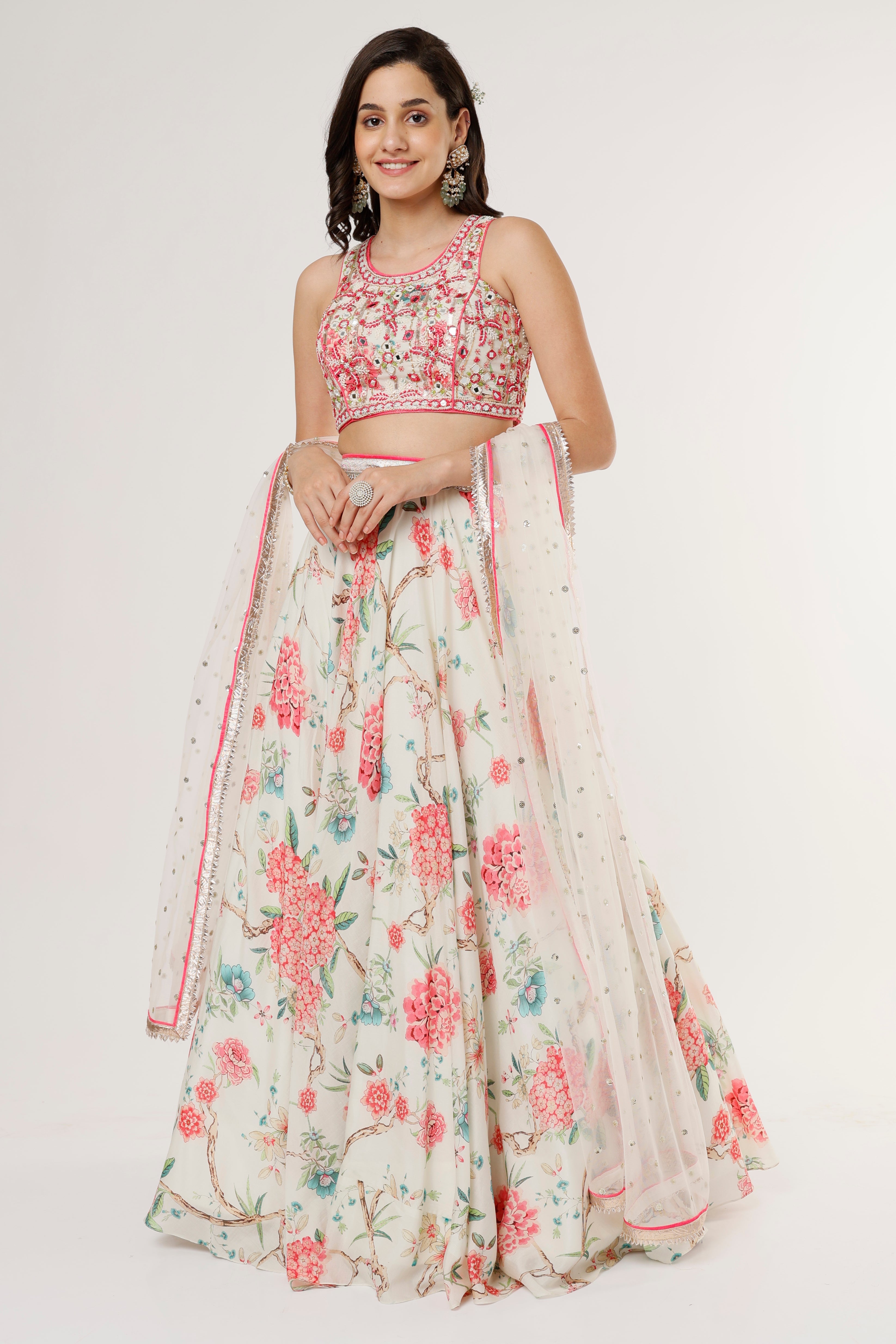 Pushpi halter neck Lehenga Set
