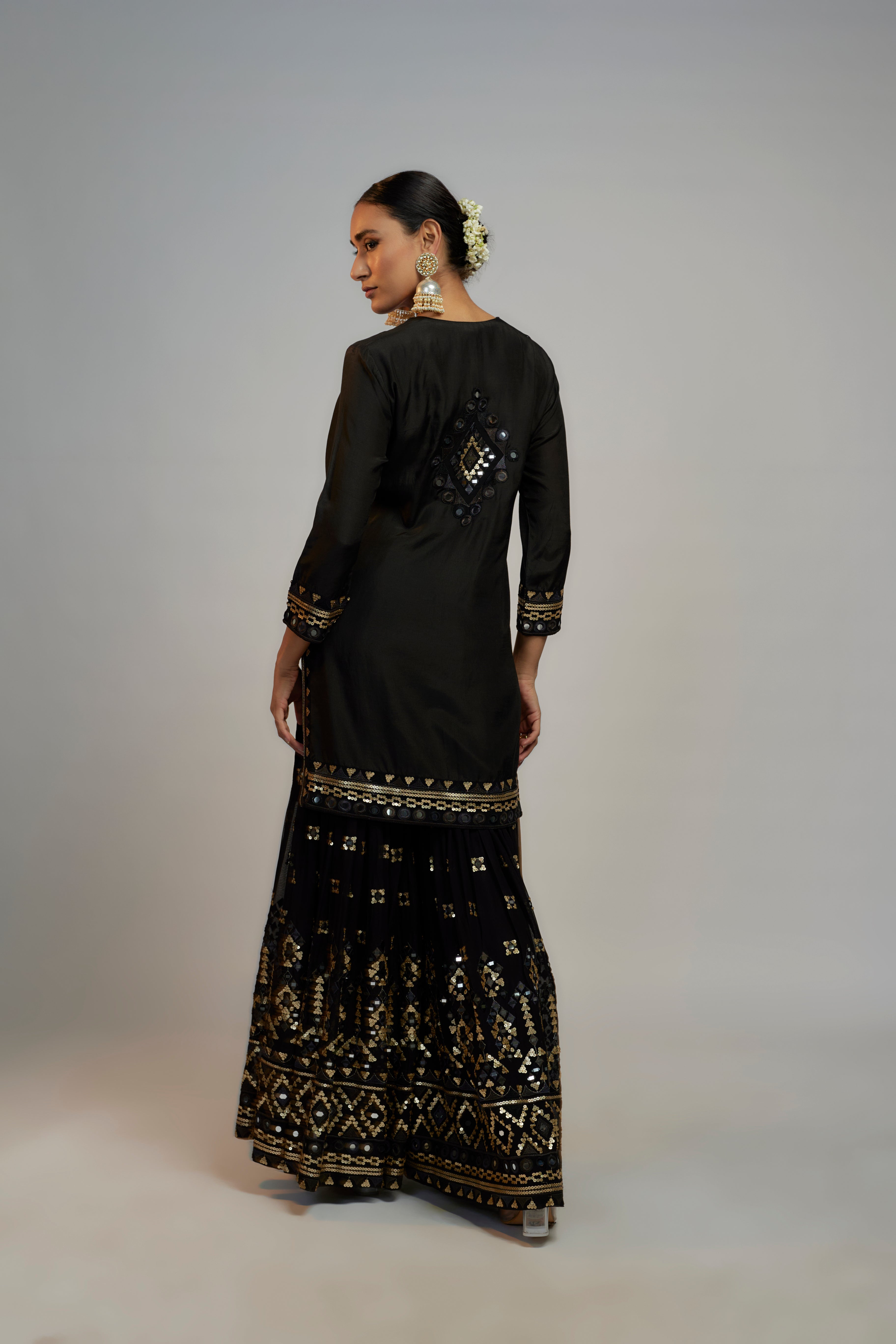 Friya Short Kurta Sharara Set -Sanya Hussane