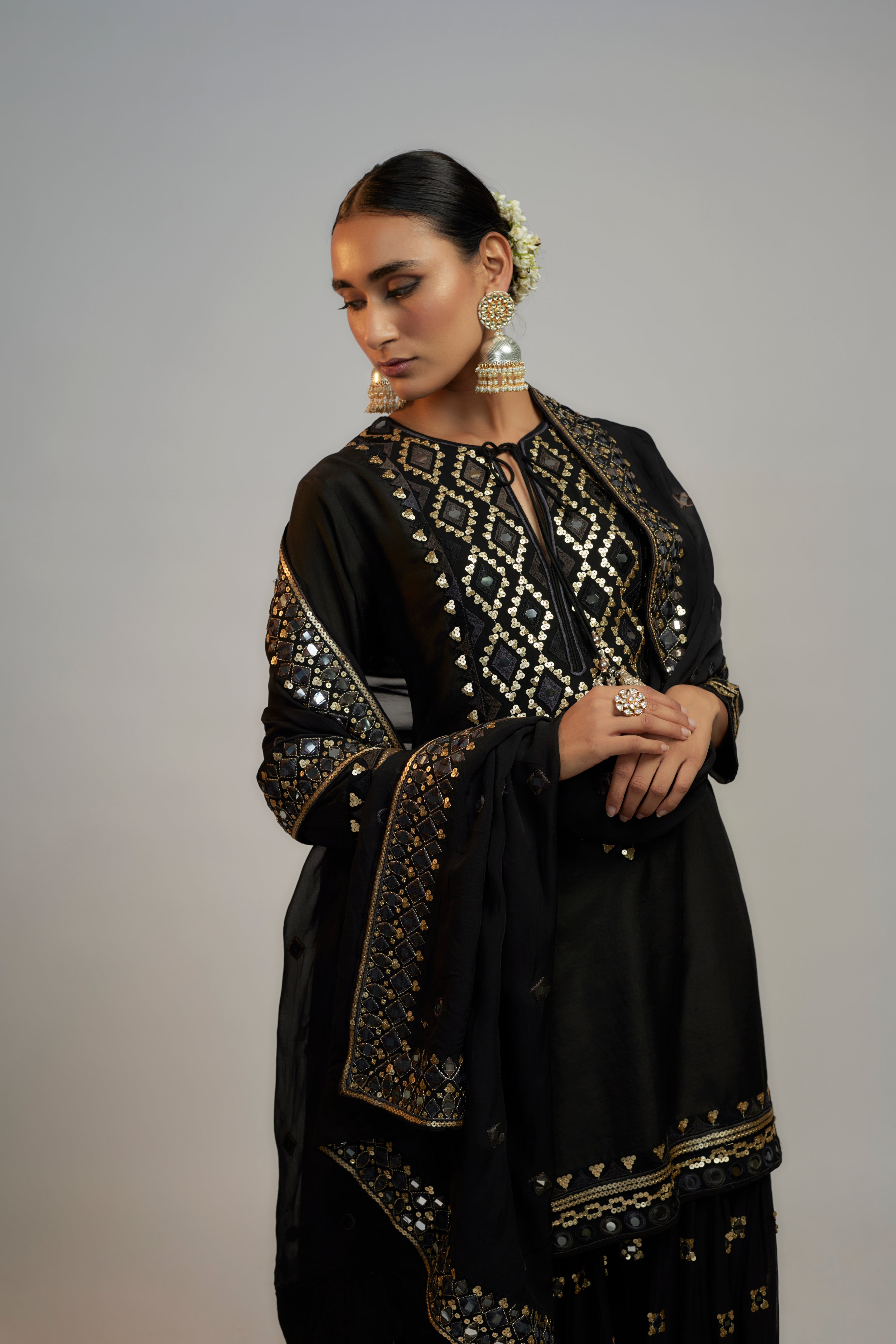 Friya Short Kurta Sharara Set -Sanya Hussane